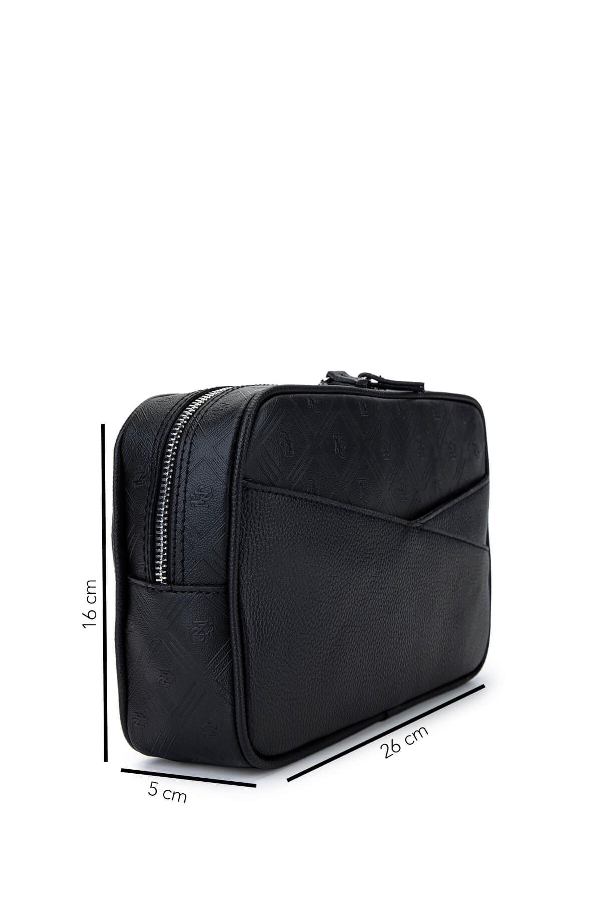 Tamer Tanca Erkek Suni Deri Siyah El Çantası