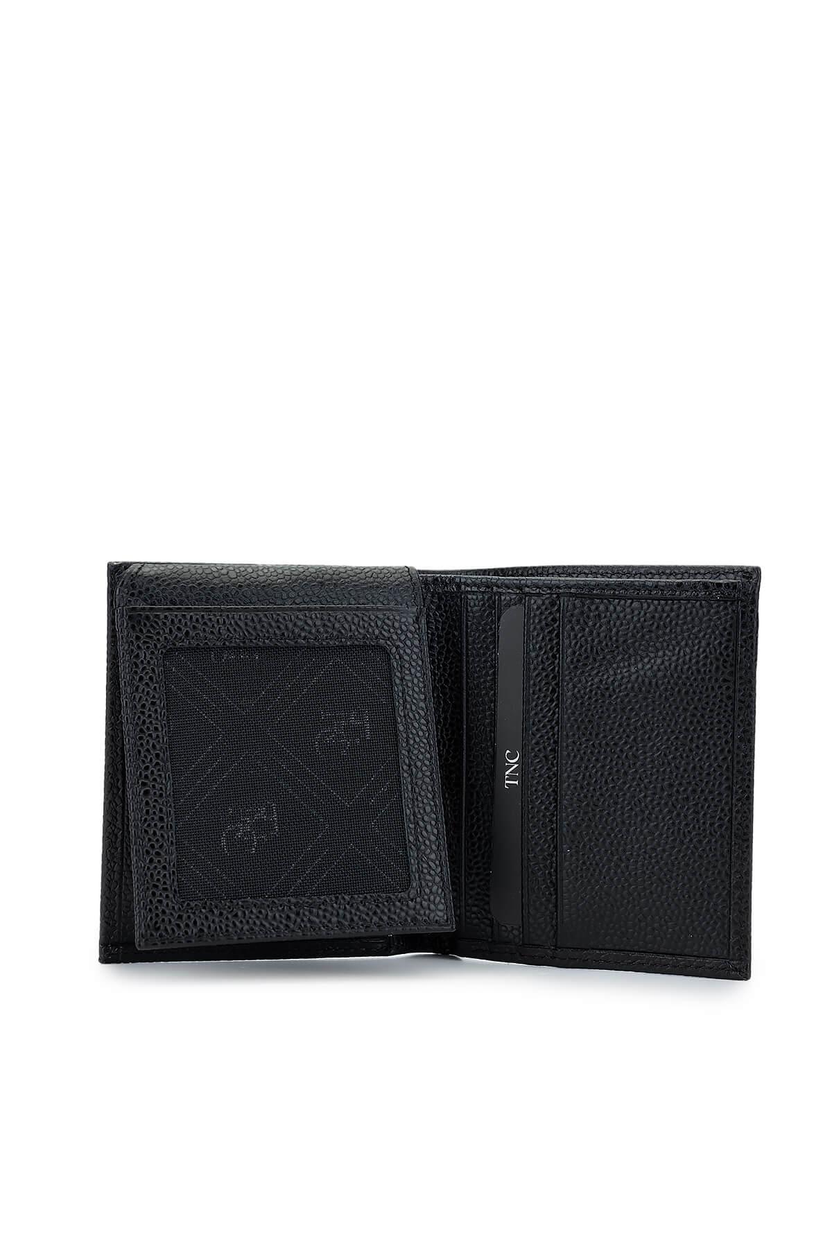 Tamer Tanca Erkek Hakiki Deri Siyah Havyar Cüzdan Cuzdan