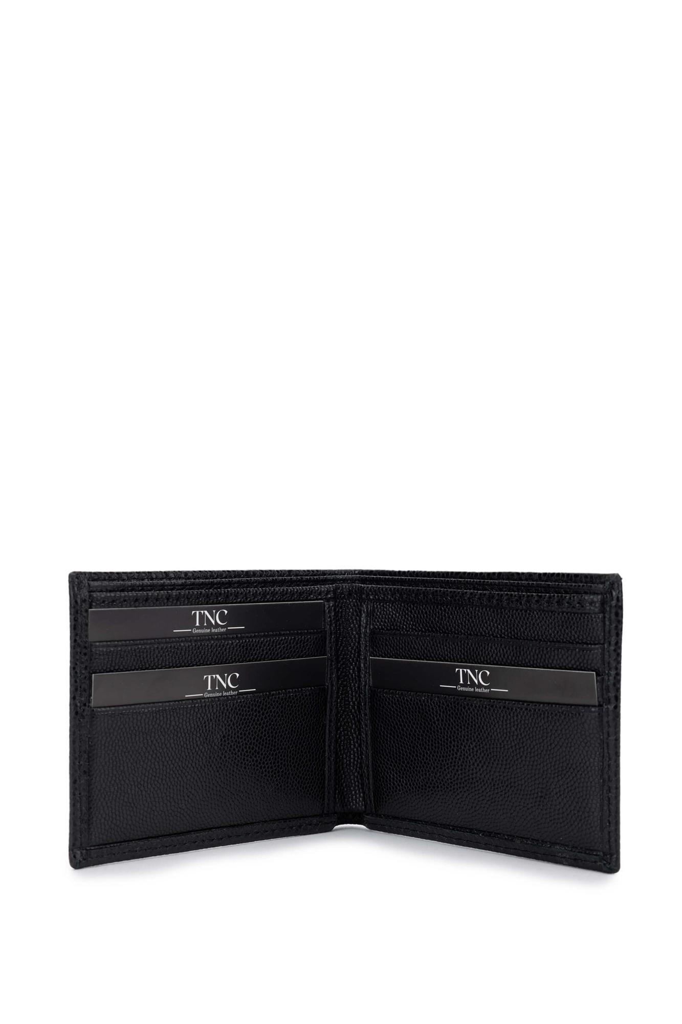 Tamer Tanca Erkek Hakiki Deri Siyah Havyar Cüzdan Cuzdan