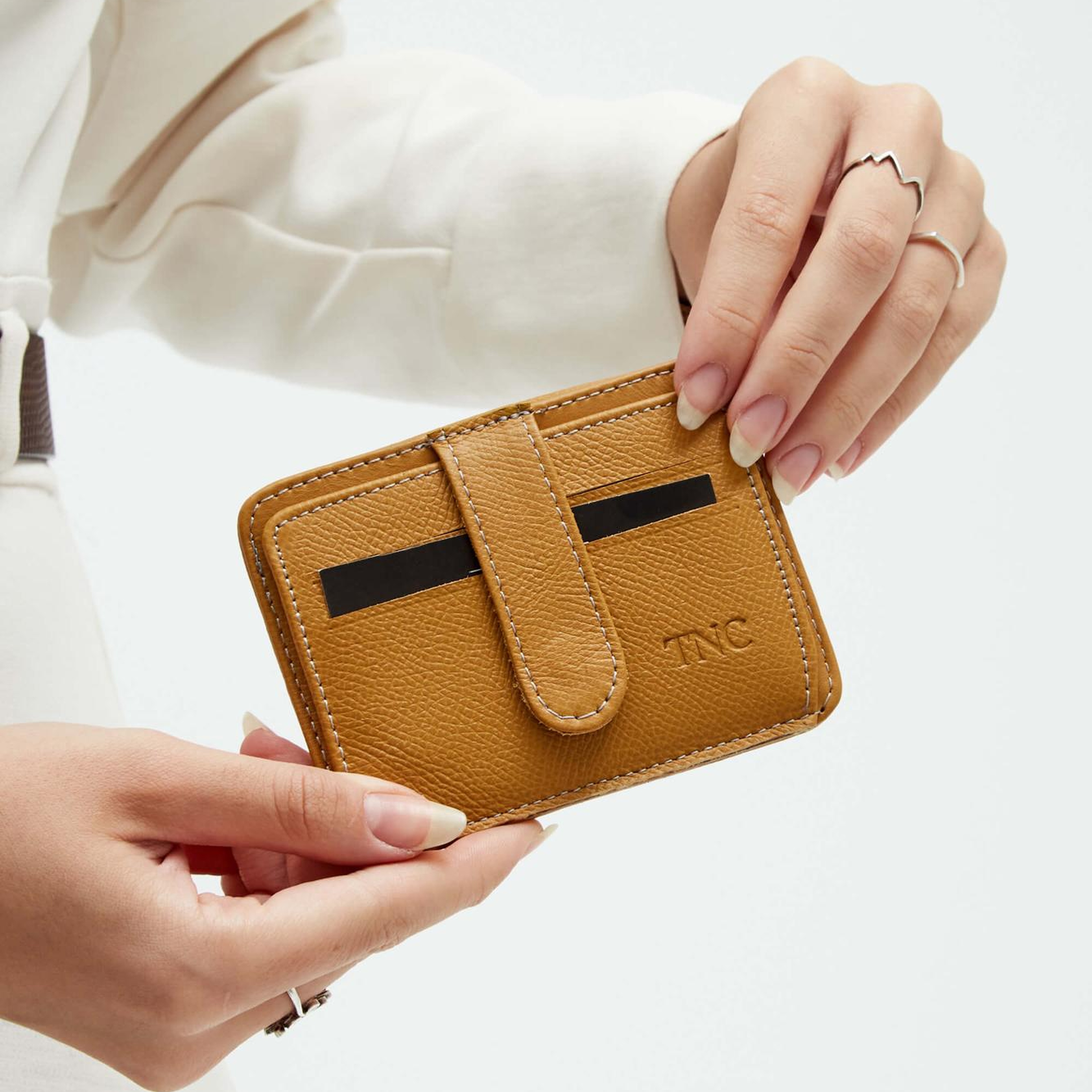 Tamer Tanca Unisex Hakiki Deri Hardal Kartlık