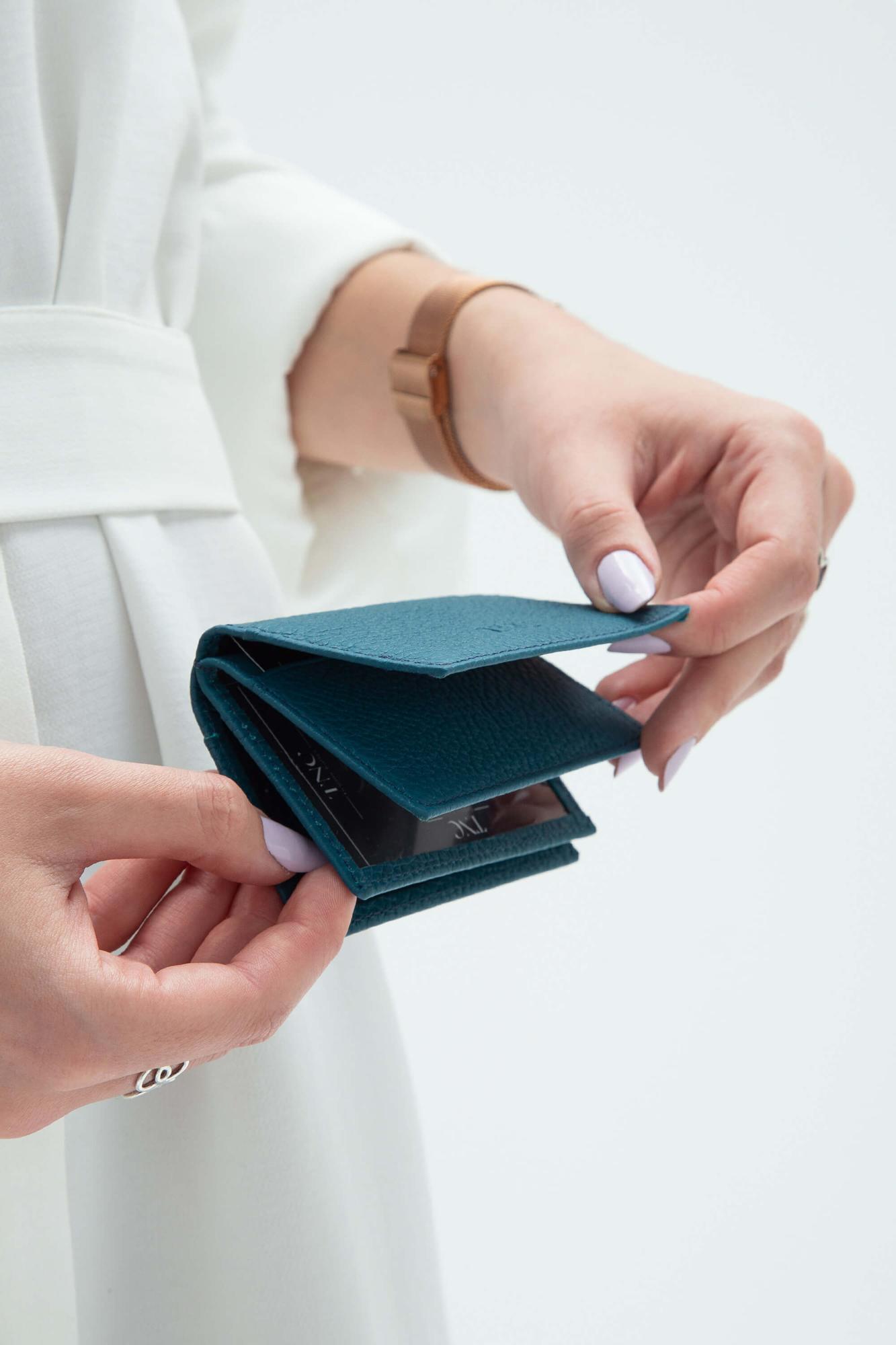 Tamer Tanca Erkek Hakiki Deri Petrol Kartlık