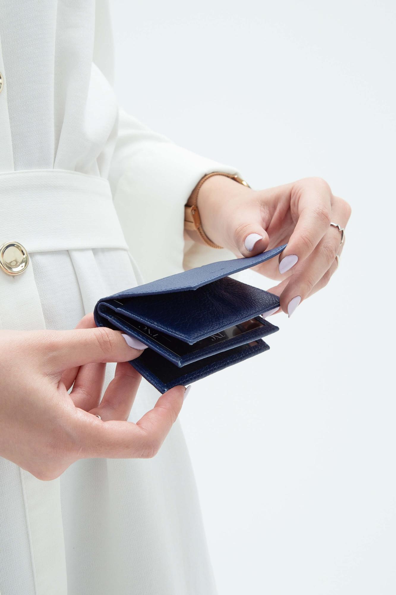 Tamer Tanca Erkek Hakiki Deri Lacivert Kartlık