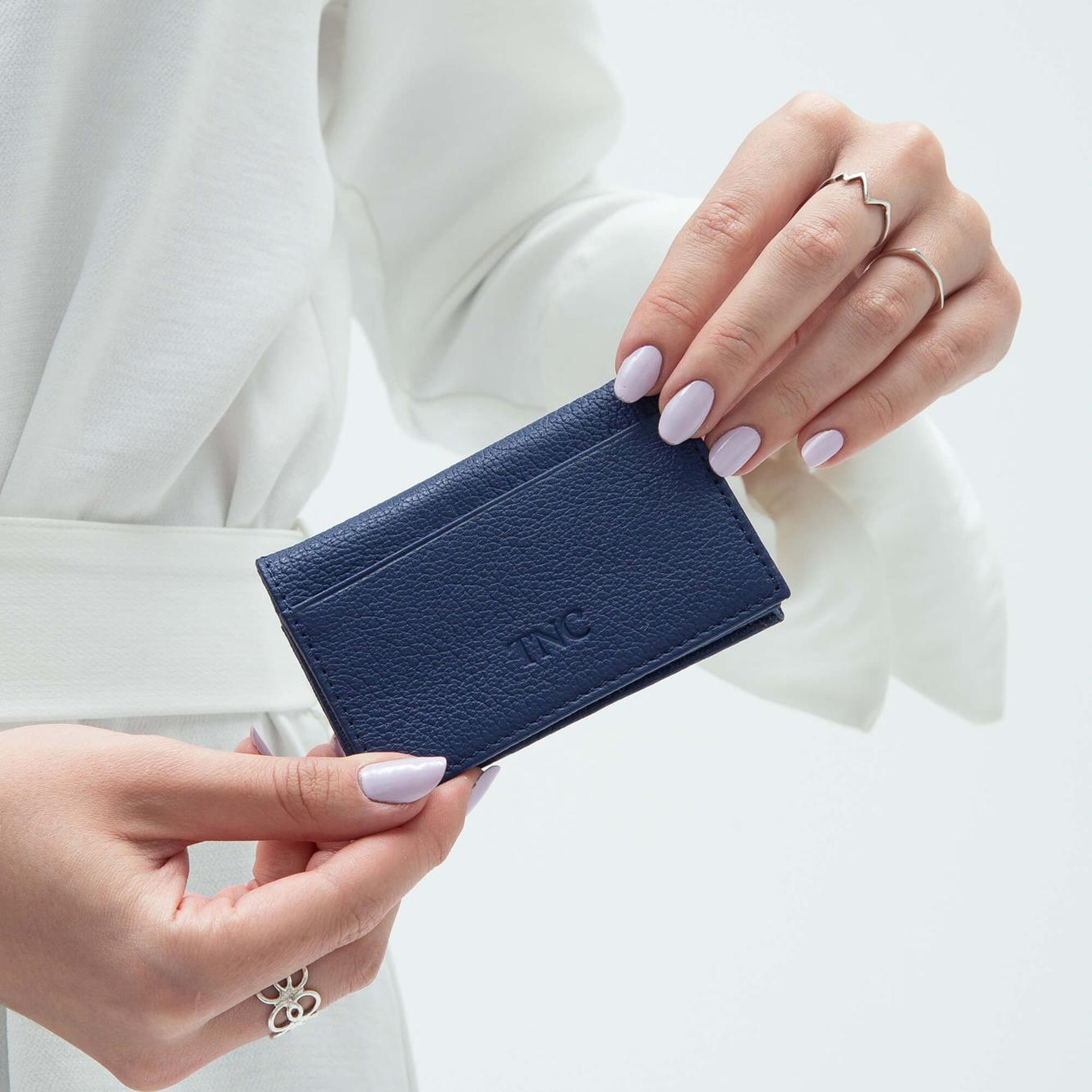 Tamer Tanca Erkek Hakiki Deri Lacivert Kartlık