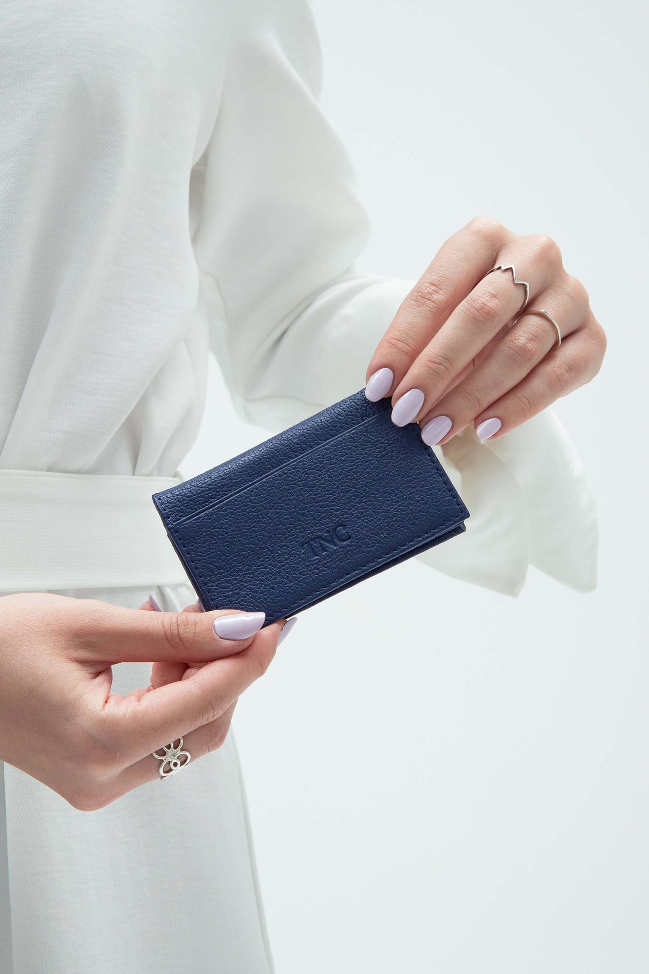 Tamer Tanca Erkek Hakiki Deri Lacivert Kartlık