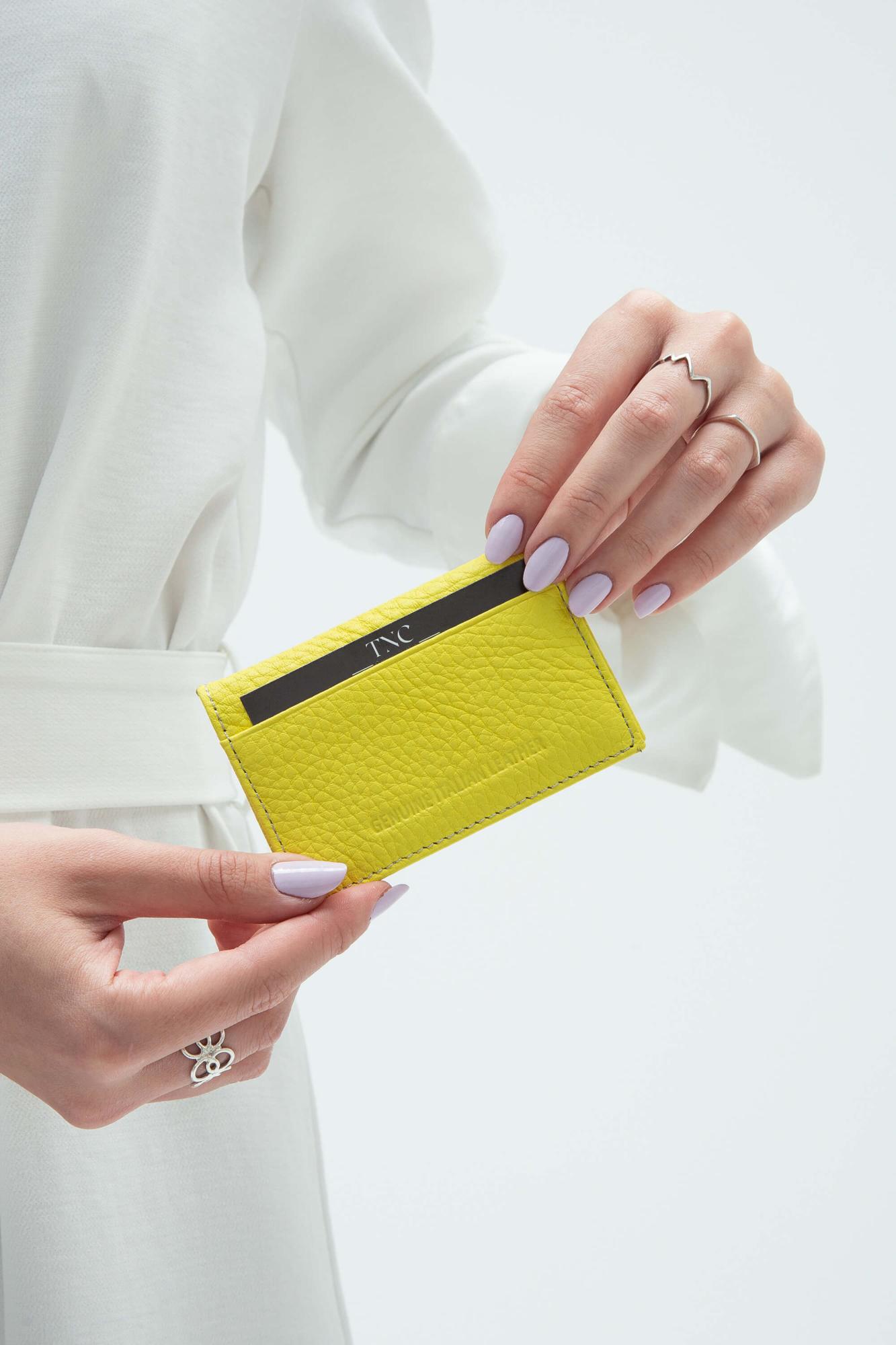 Tamer Tanca Erkek Hakiki Deri Sarı Kartlık