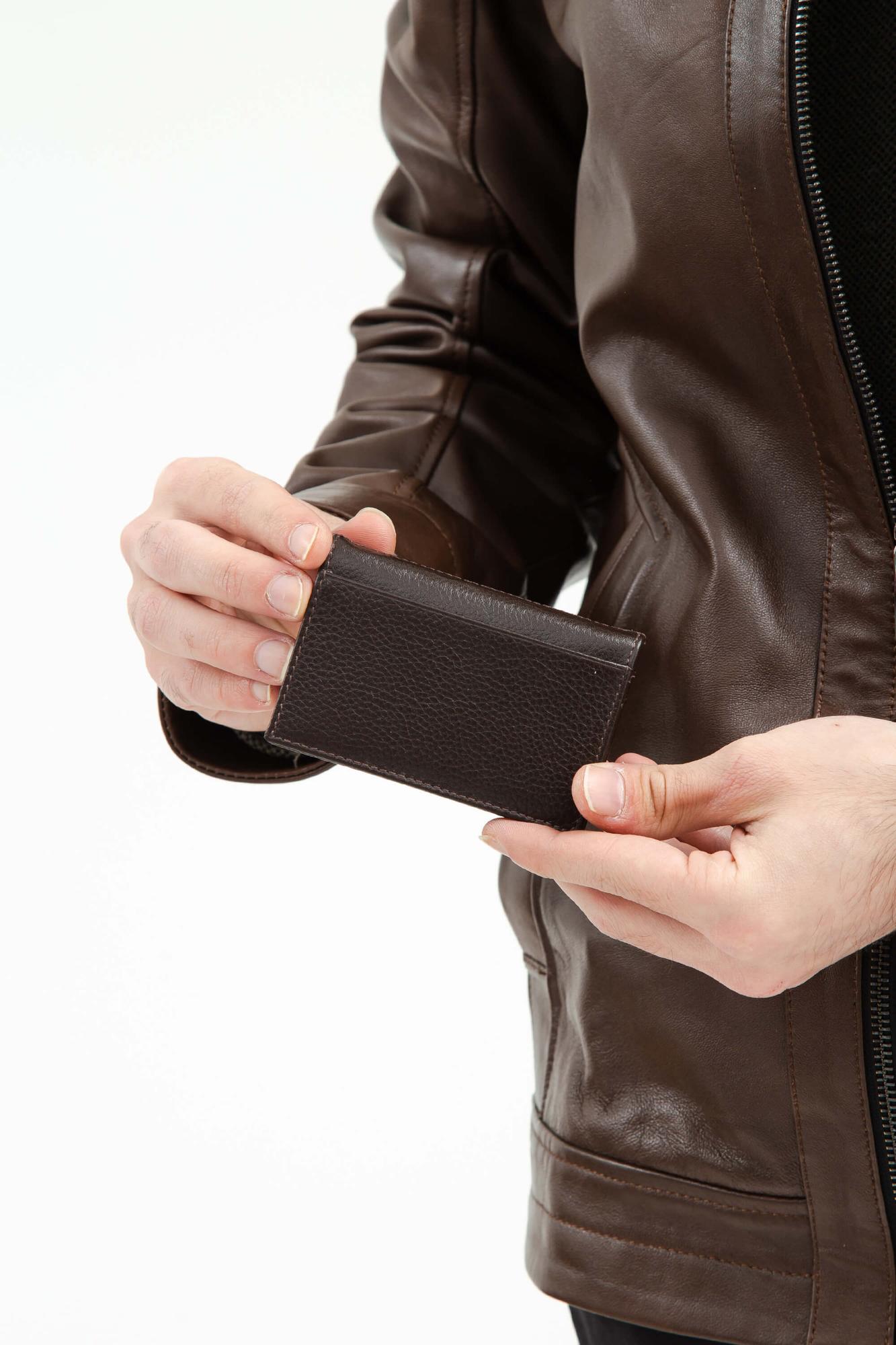 Tamer Tanca Erkek Hakiki Deri Kahverengi Kartlık