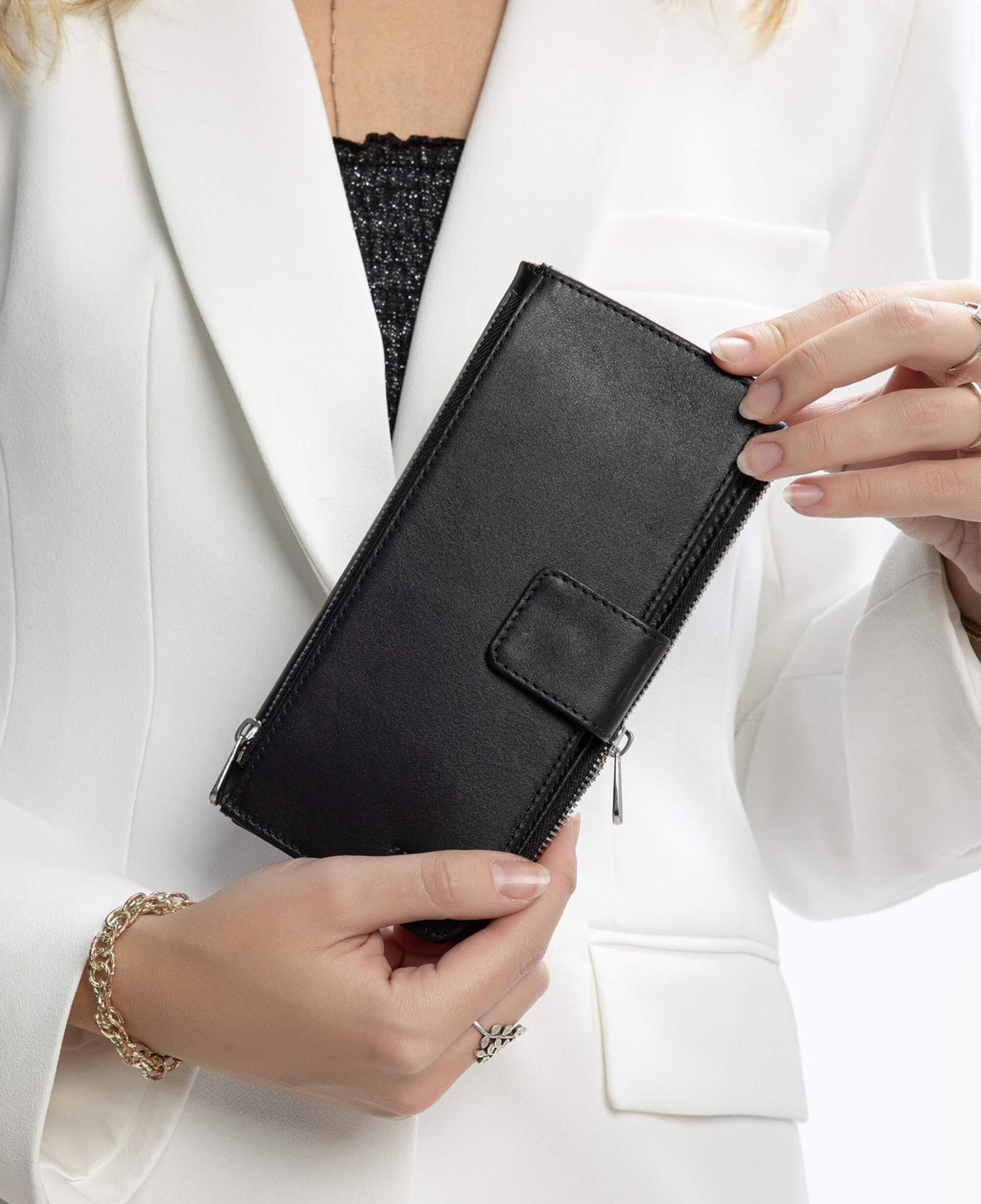 Tamer Tanca Erkek Hakiki Deri Siyah Cüzdan Cuzdan