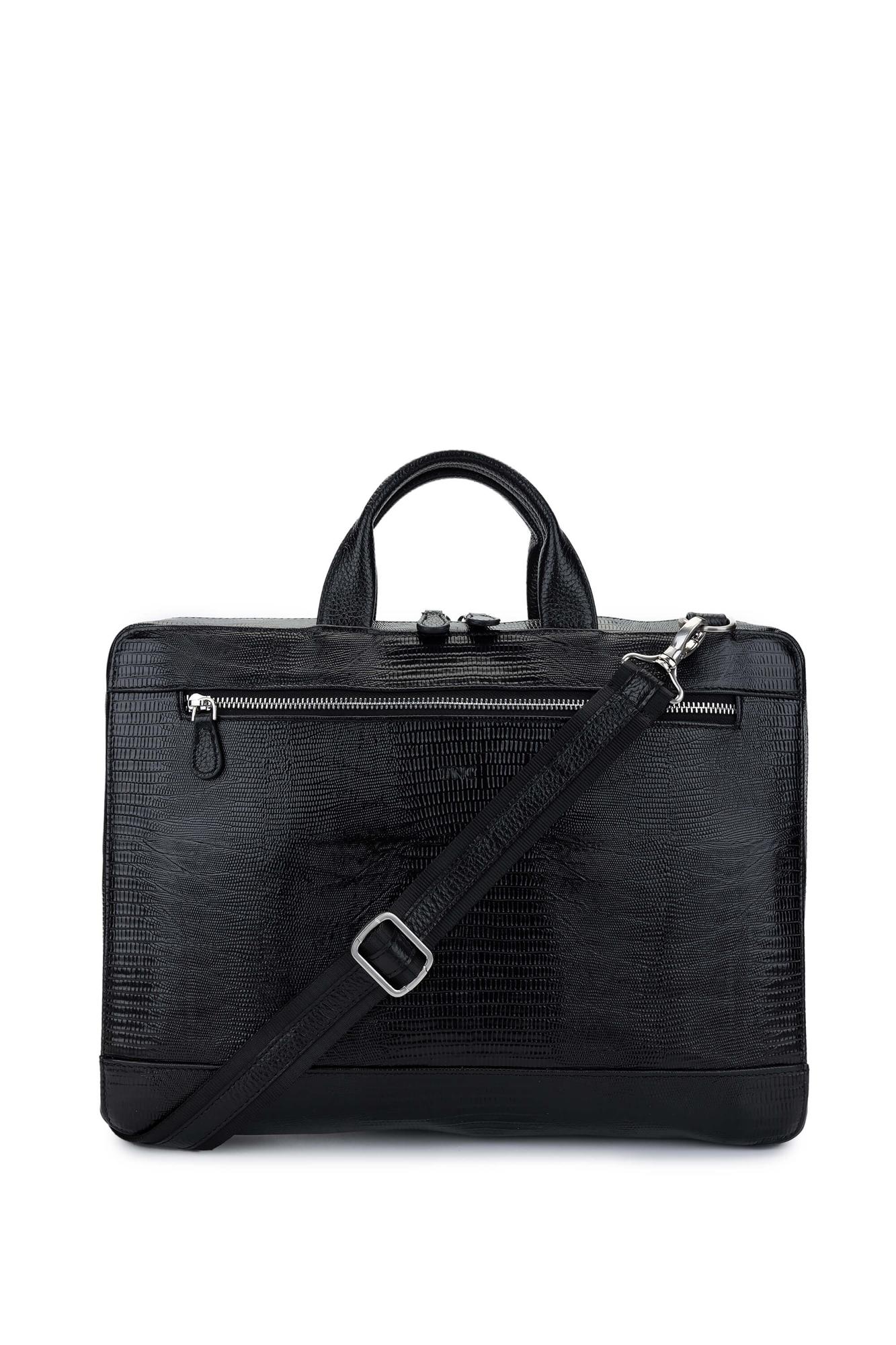 Tamer Tanca Erkek Hakiki Deri Siyah Evrak Çantası