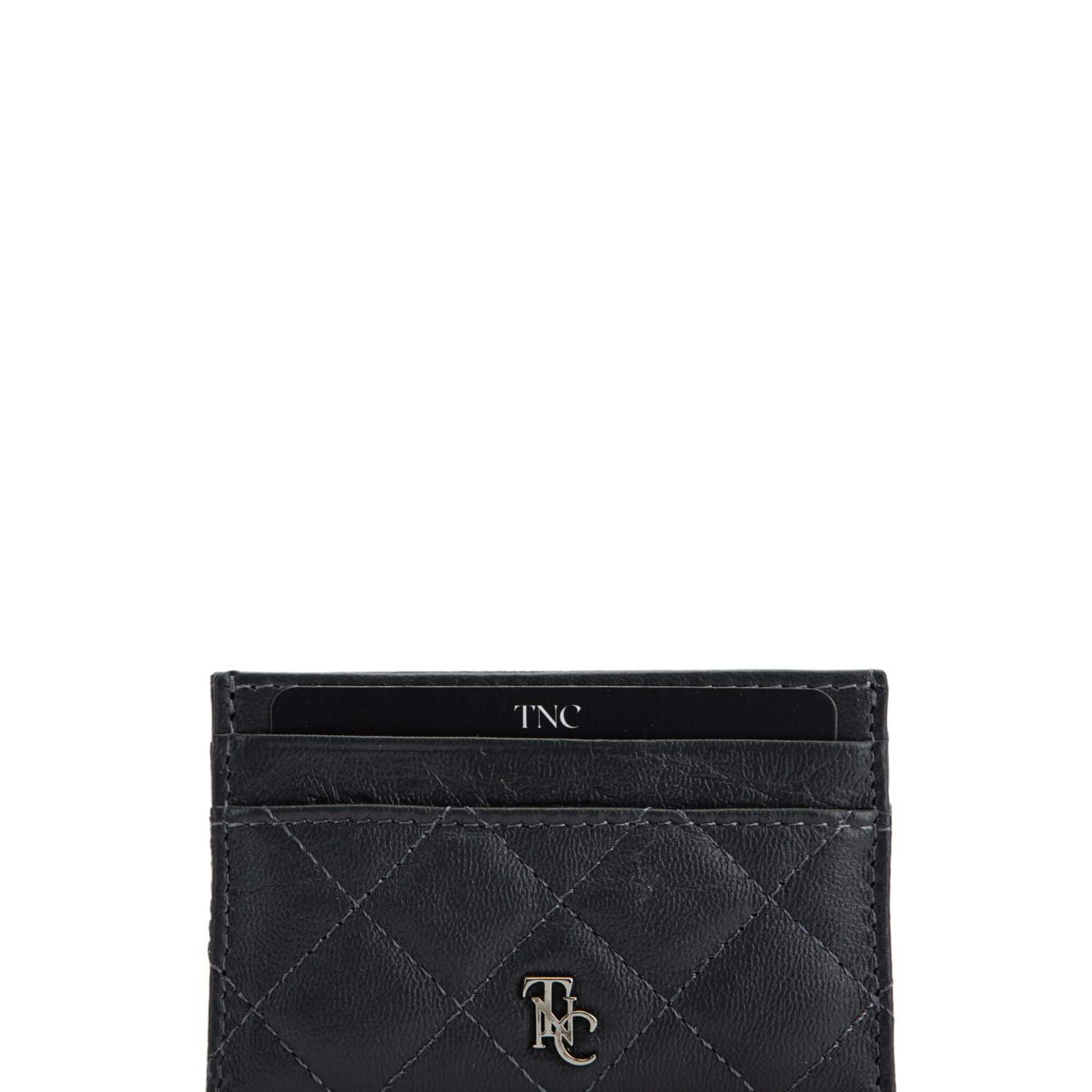 Tamer Tanca Unisex Hakiki Deri Gri Kartlık