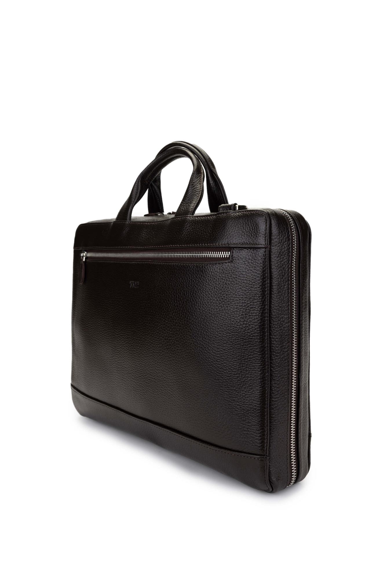 Tamer Tanca Erkek Hakiki Deri Kahverengi Evrak Çantası