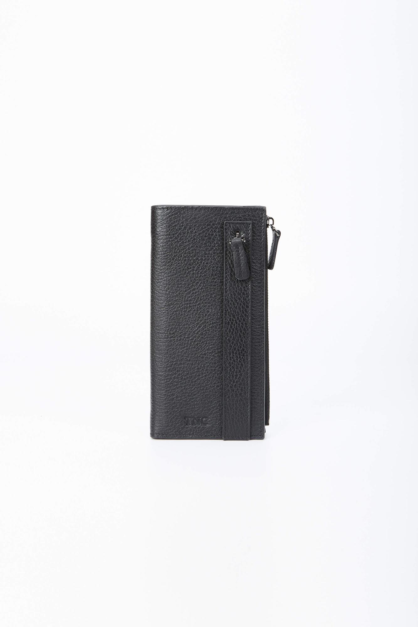 Tamer Tanca Erkek Hakiki Deri Siyah Floter El Çantası