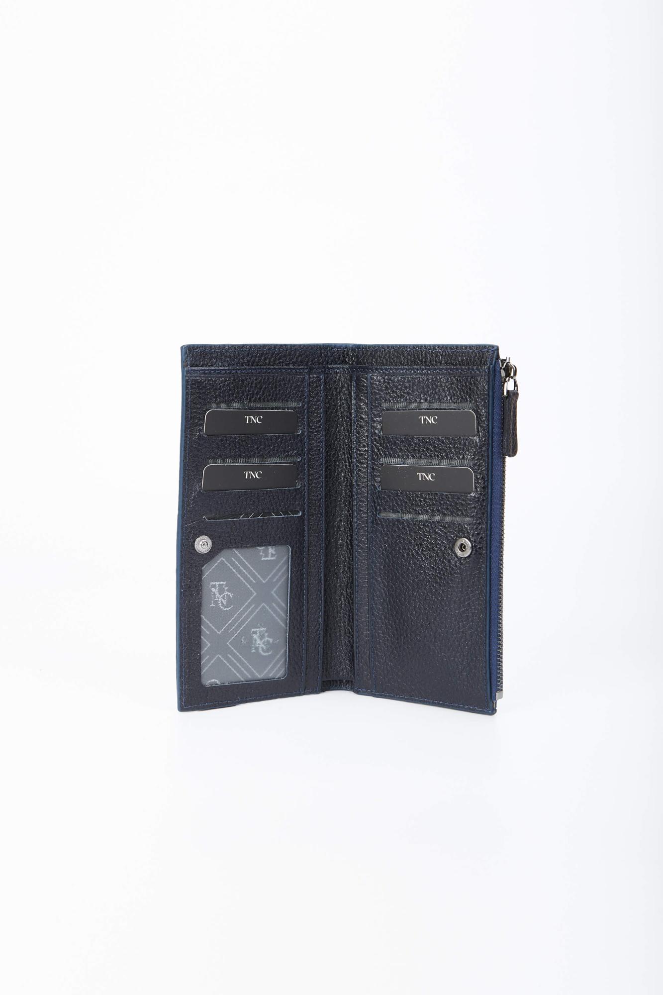 Tamer Tanca Erkek Hakiki Deri Lacivert El Çantası