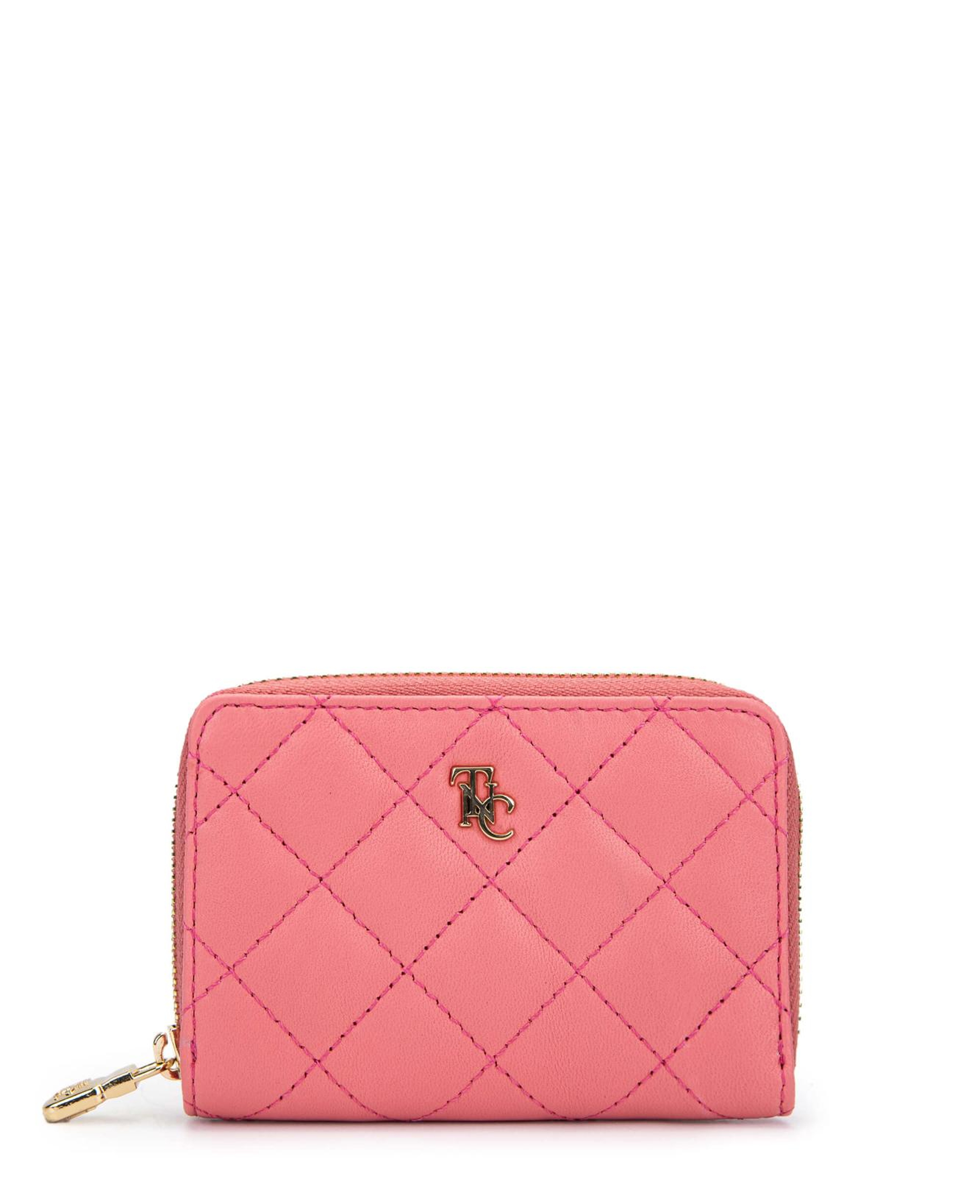 Tamer Tanca Unisex Hakiki Deri Pembe Cüzdan