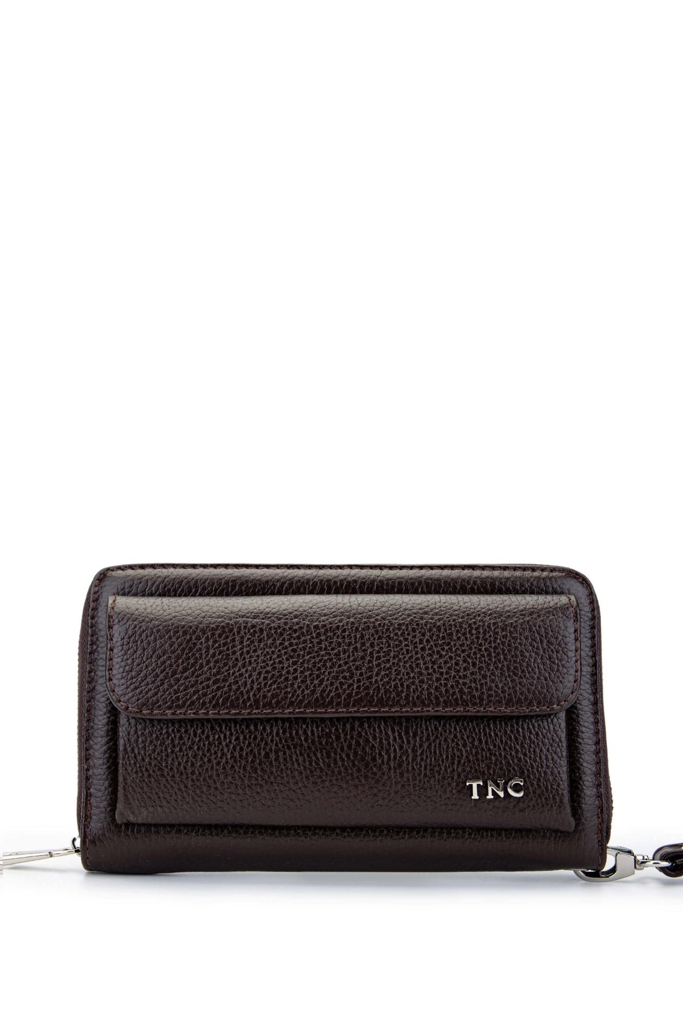 Tamer Tanca Erkek Hakiki Deri Kahverengi El Çantası