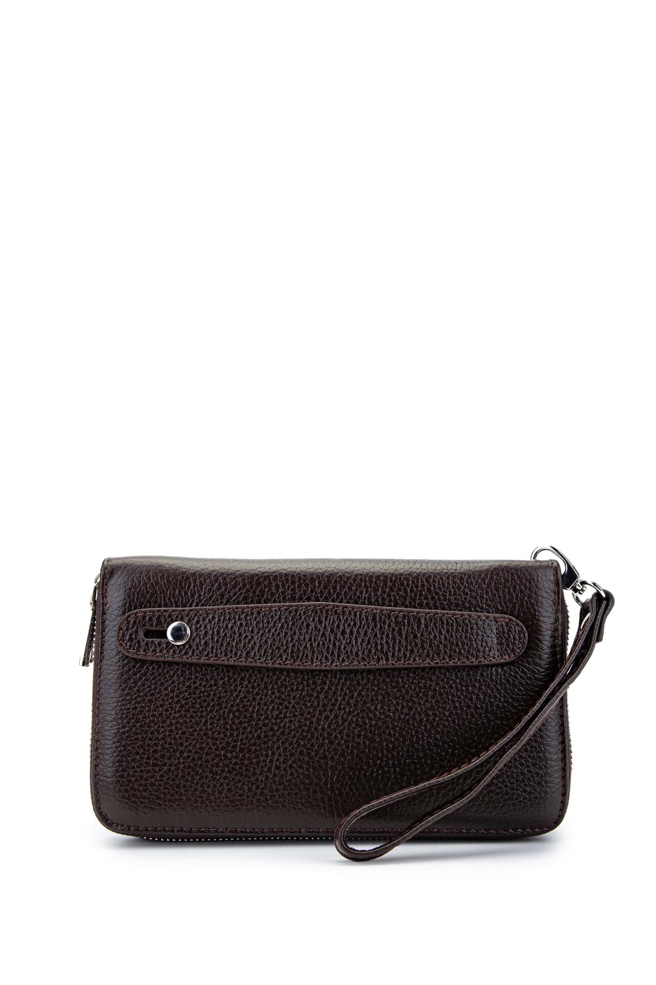 Tamer Tanca Erkek Hakiki Deri Kahverengi El Çantası