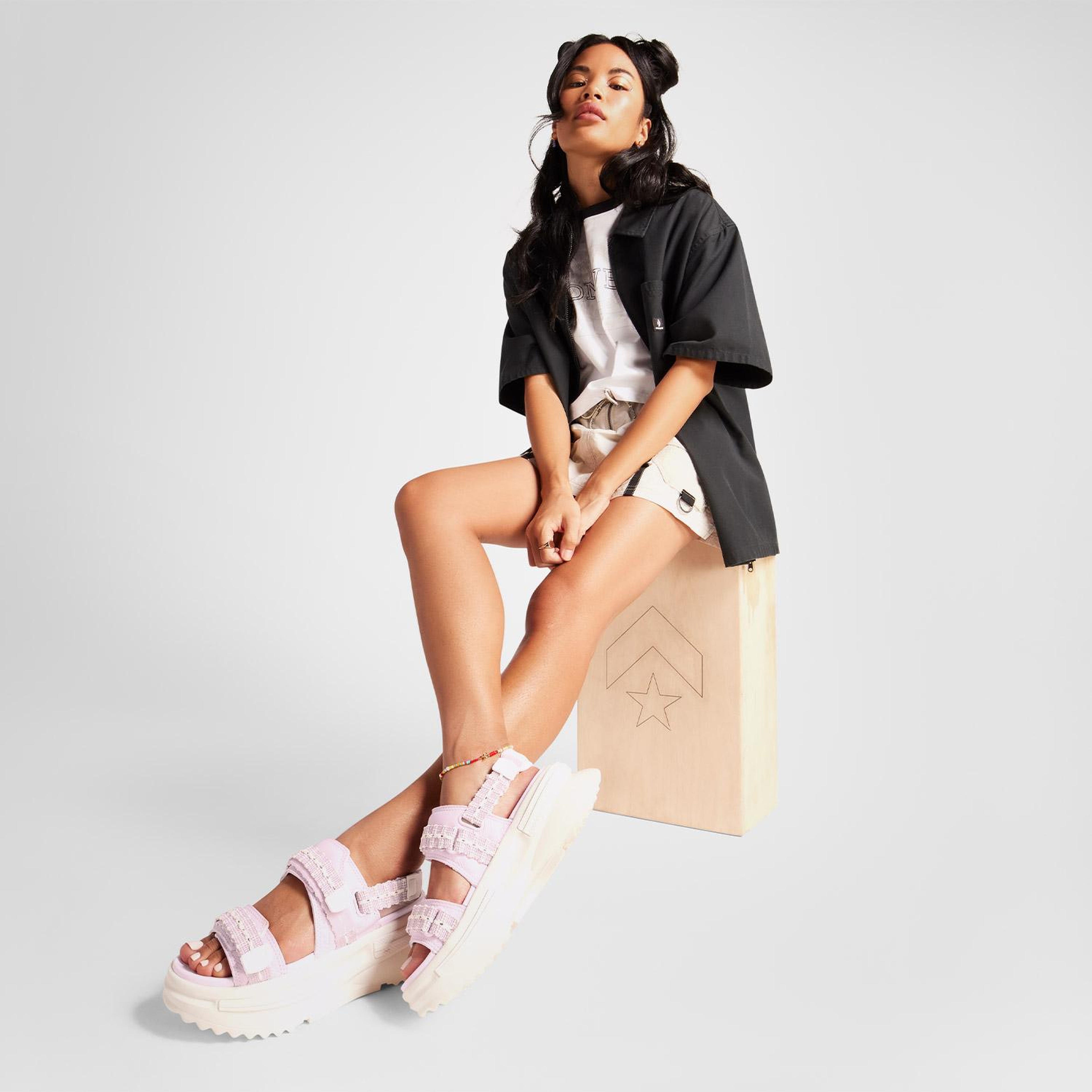 Converse Run Star Utility Sandal Cx Kadın Pembe Platform Sandalet