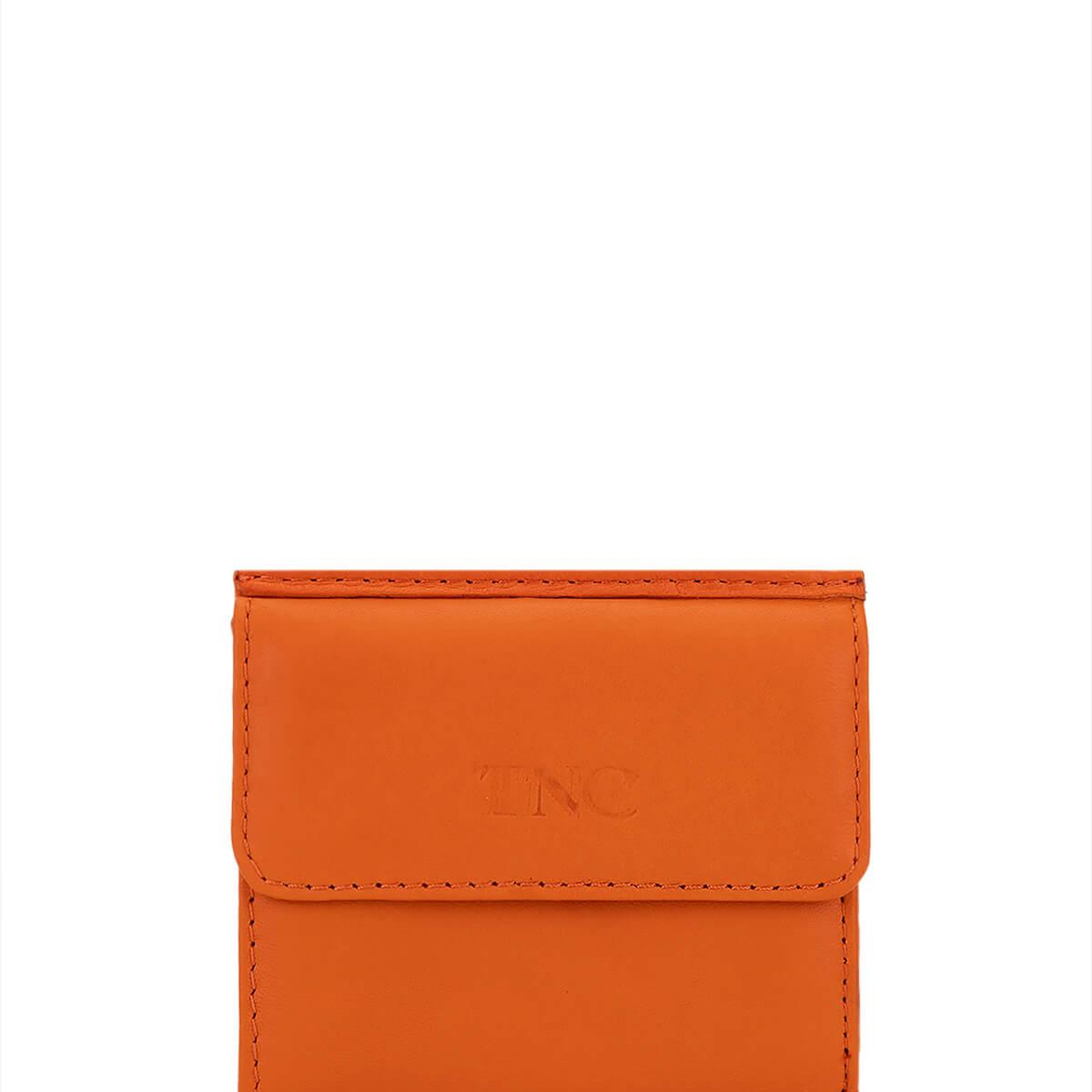 Tamer Tanca Unisex Hakiki Deri Turuncu Cüzdan Cuzdan