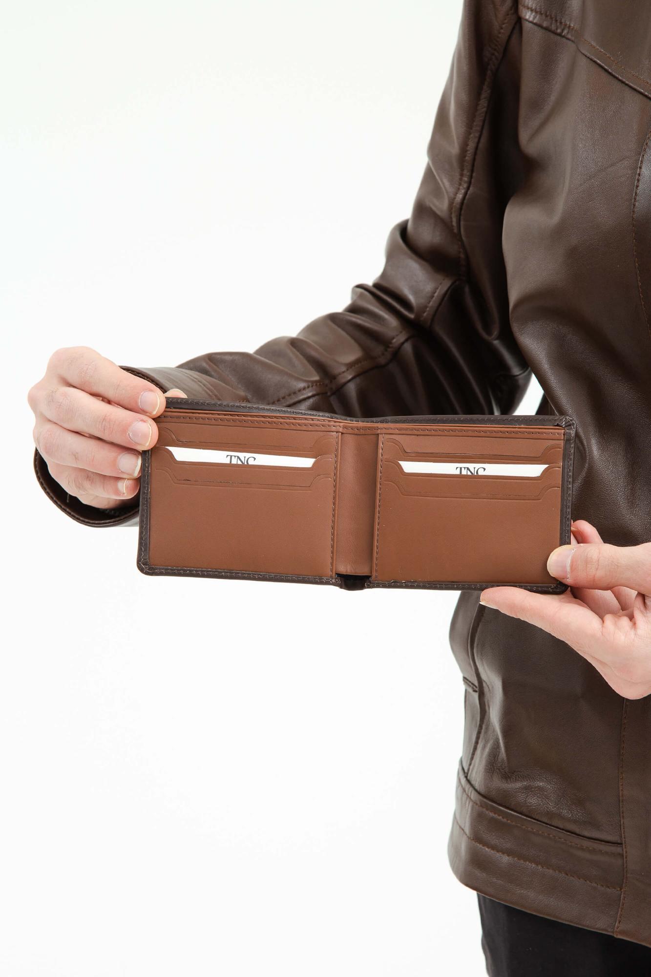 Tamer Tanca Erkek Hakiki Deri Kahverengi Cüzdan Cuzdan