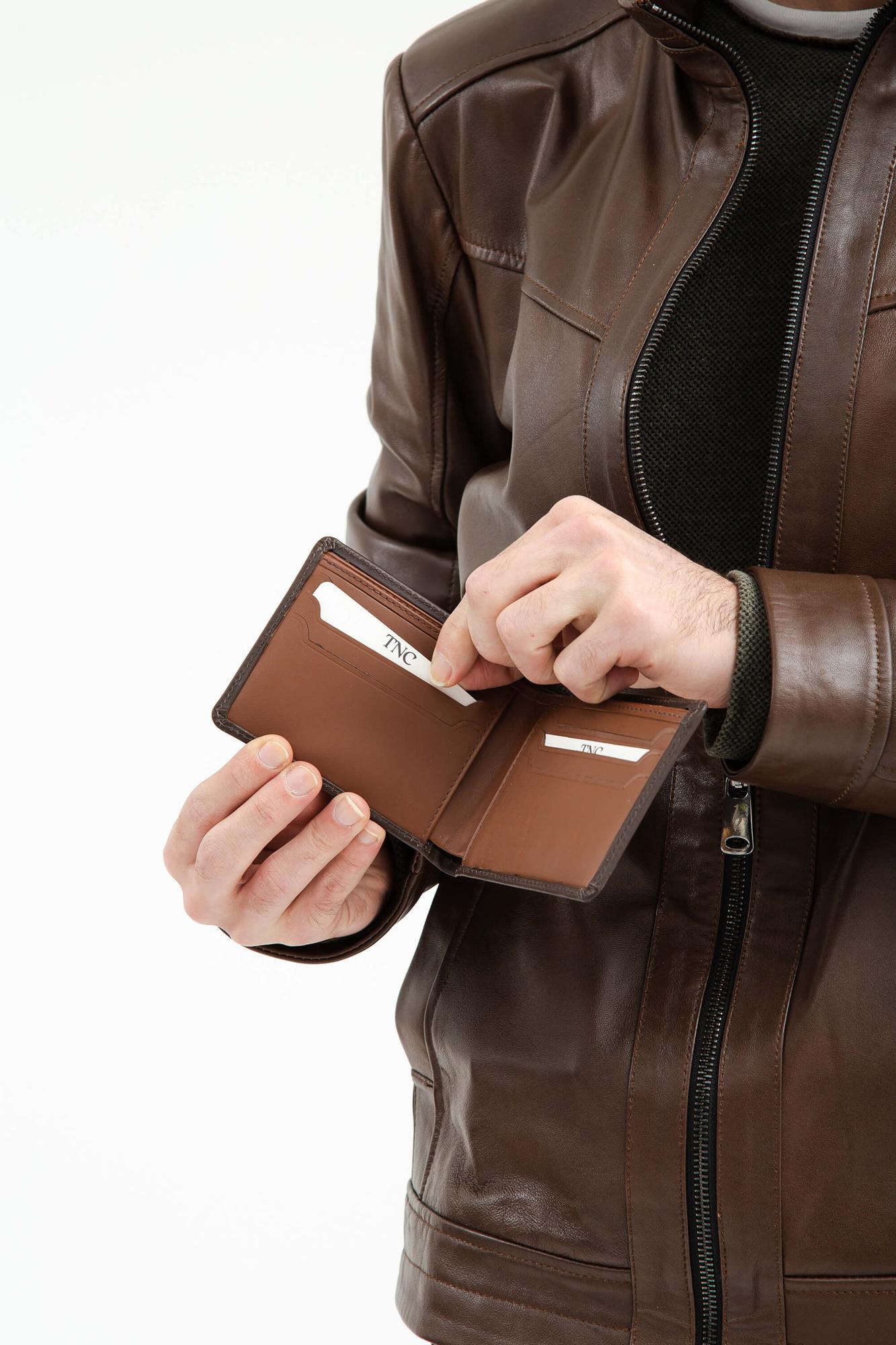 Tamer Tanca Erkek Hakiki Deri Kahverengi Cüzdan Cuzdan