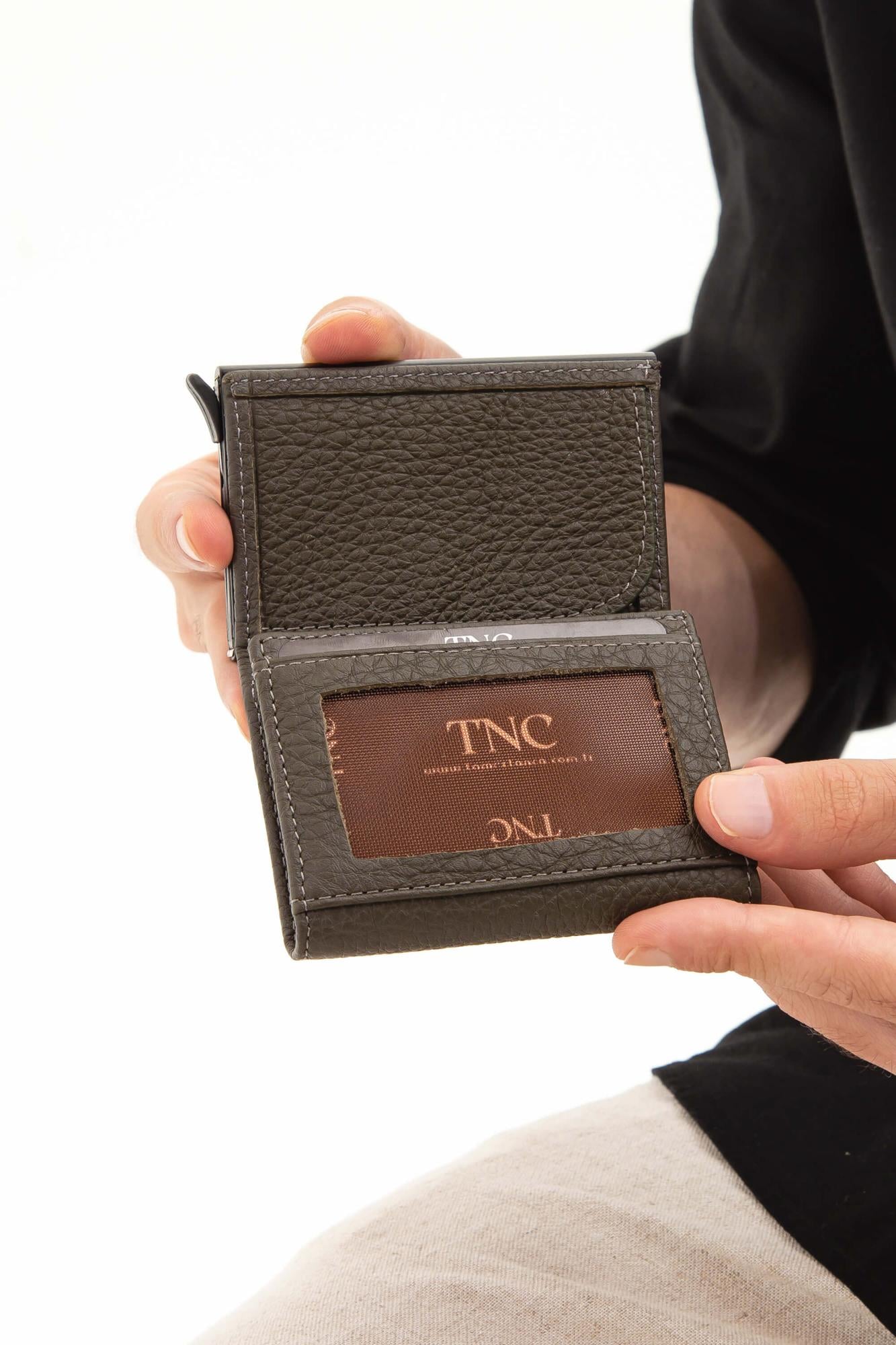 Tamer Tanca Erkek Hakiki Deri Haki Kartlık