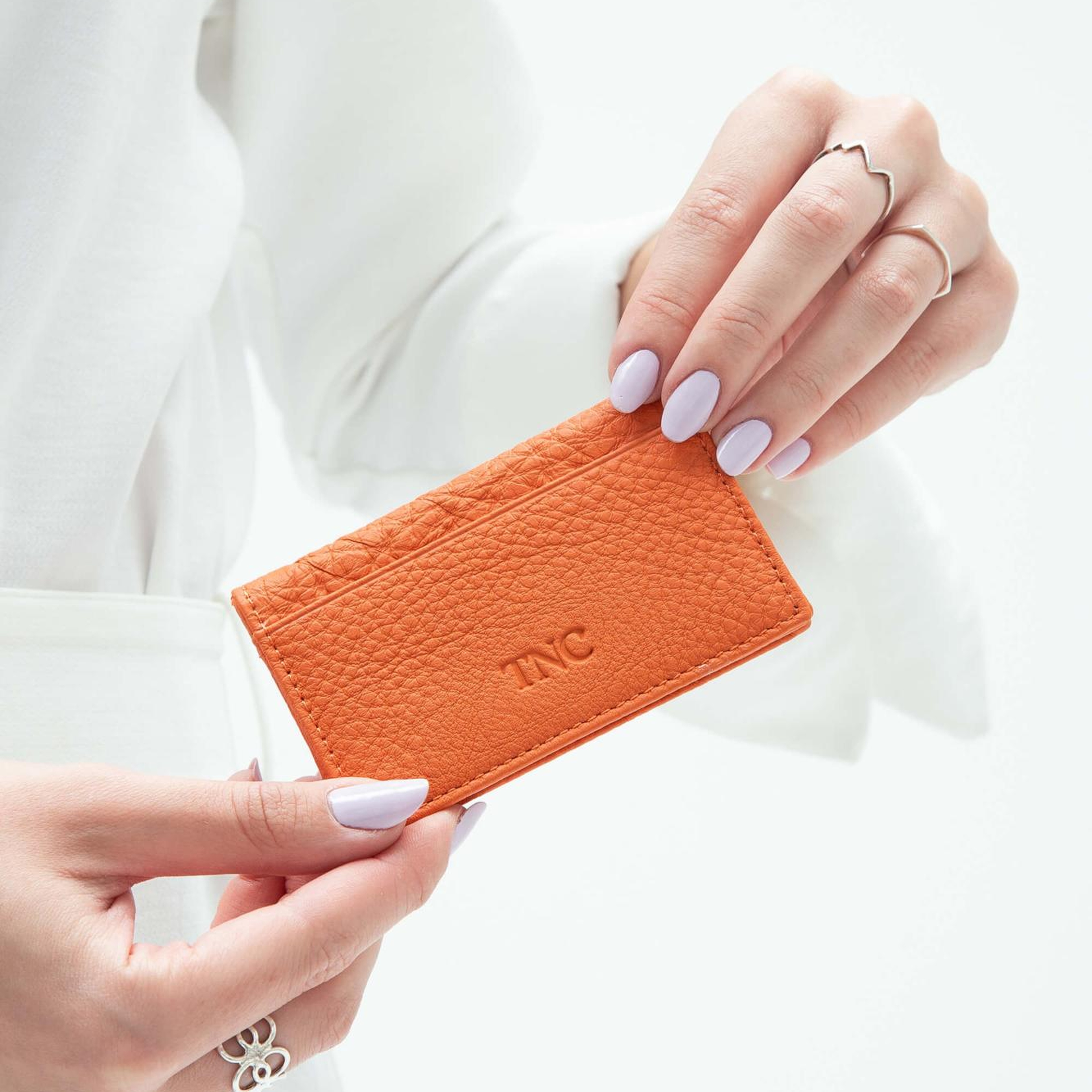 Tamer Tanca Erkek Hakiki Deri Turuncu Kartlık