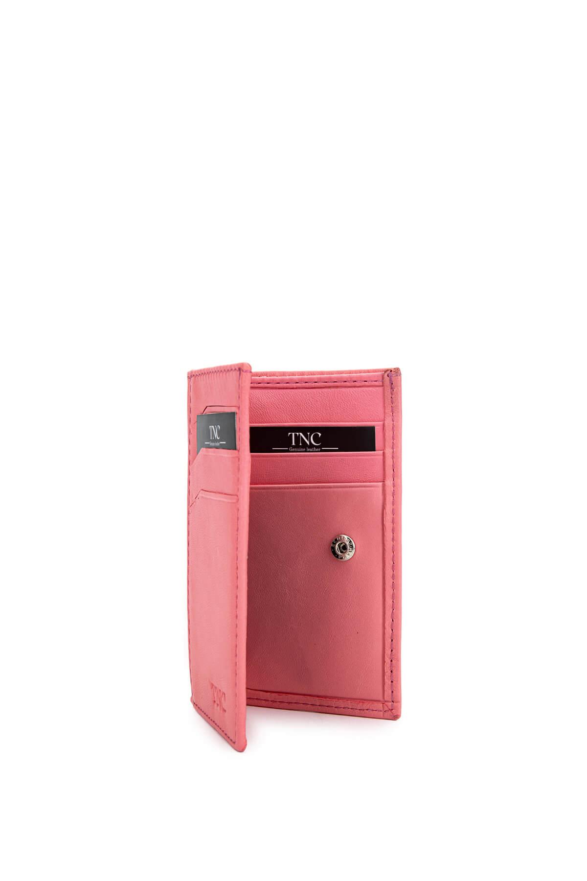 Tamer Tanca Unisex Hakiki Deri Pembe Kartlık