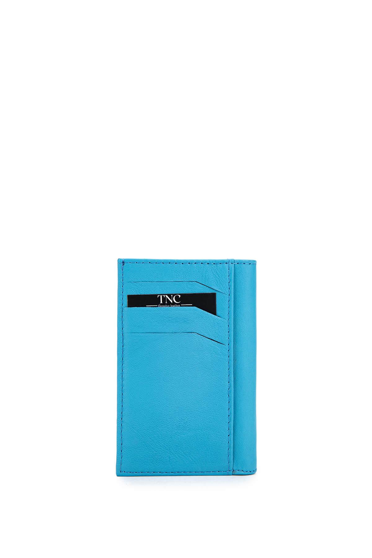 Tamer Tanca Erkek Hakiki Deri Mavi Togo Kartlık