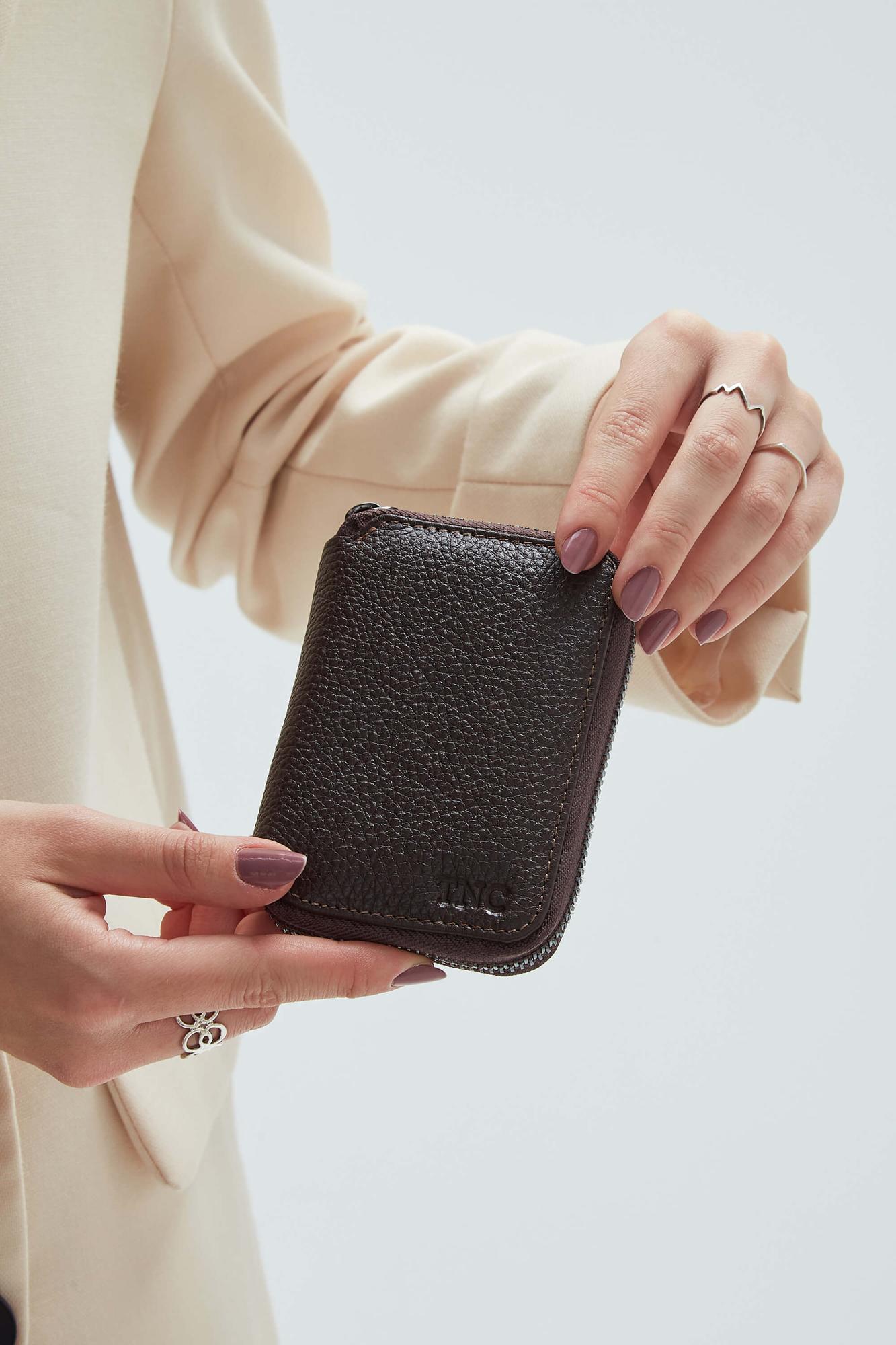 Tamer Tanca Erkek Hakiki Deri Kahverengi Floter Cüzdan Cuzdan