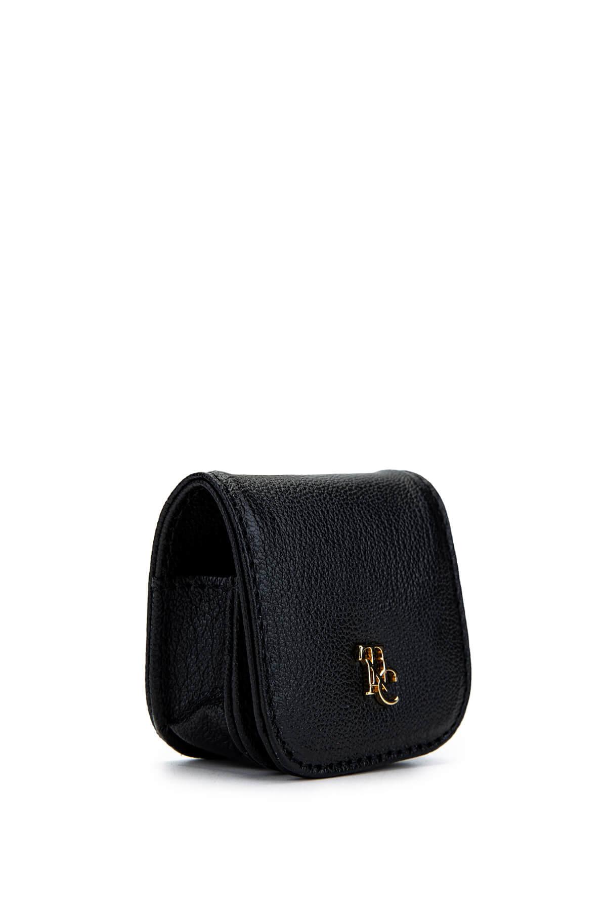 Tamer Tanca Unisex Hakiki Deri Siyah Havyar Airpodsluk Cuzdan