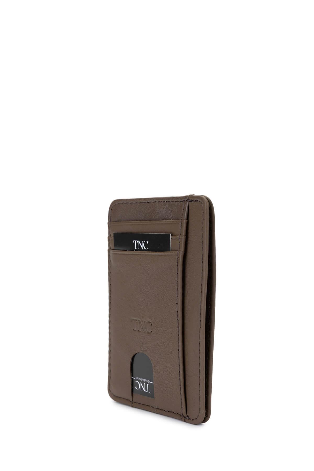 Tamer Tanca Unisex Hakiki Deri Bej Kartlık