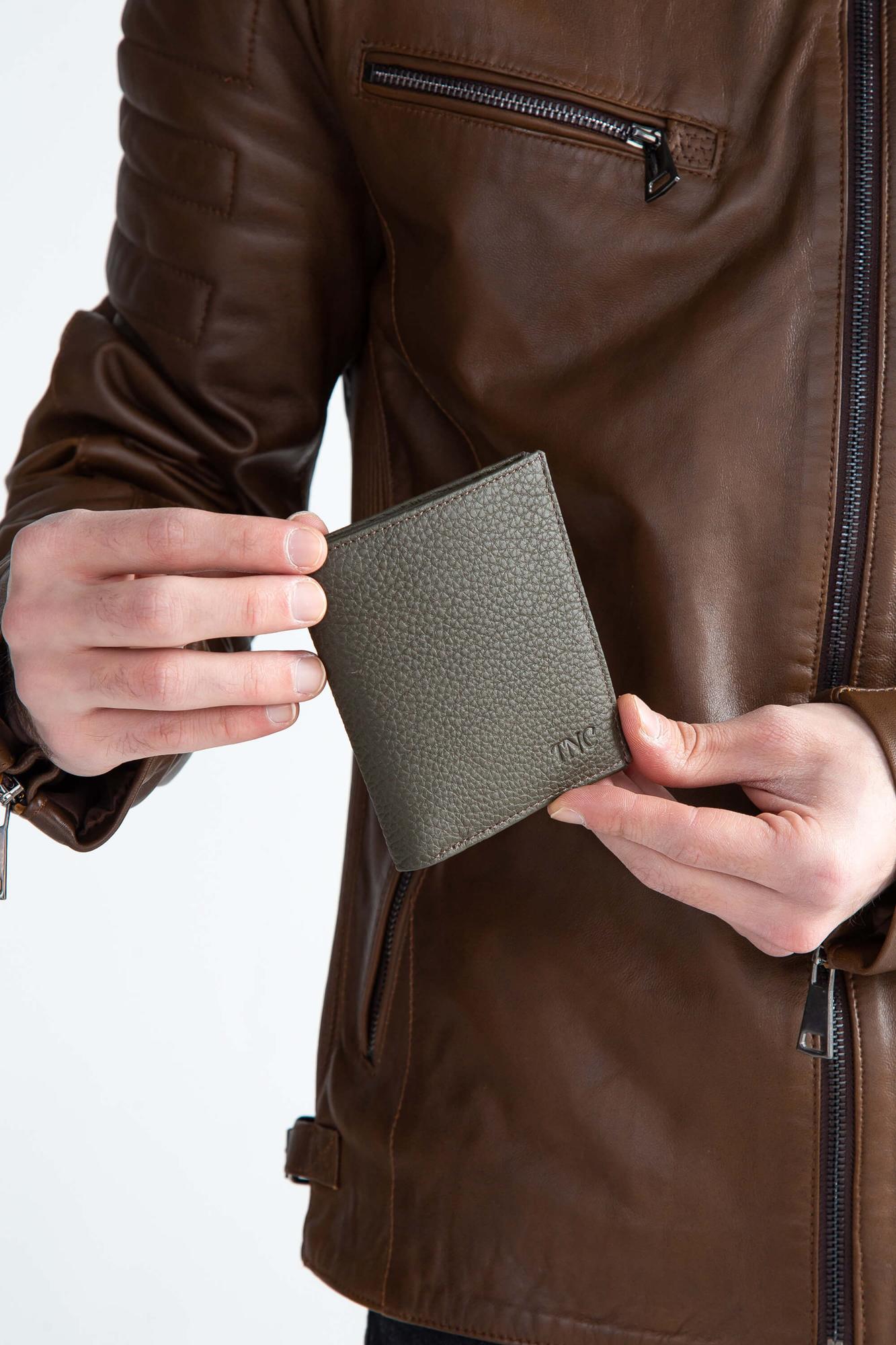 Tamer Tanca Erkek Hakiki Deri Haki Cüzdan Cuzdan