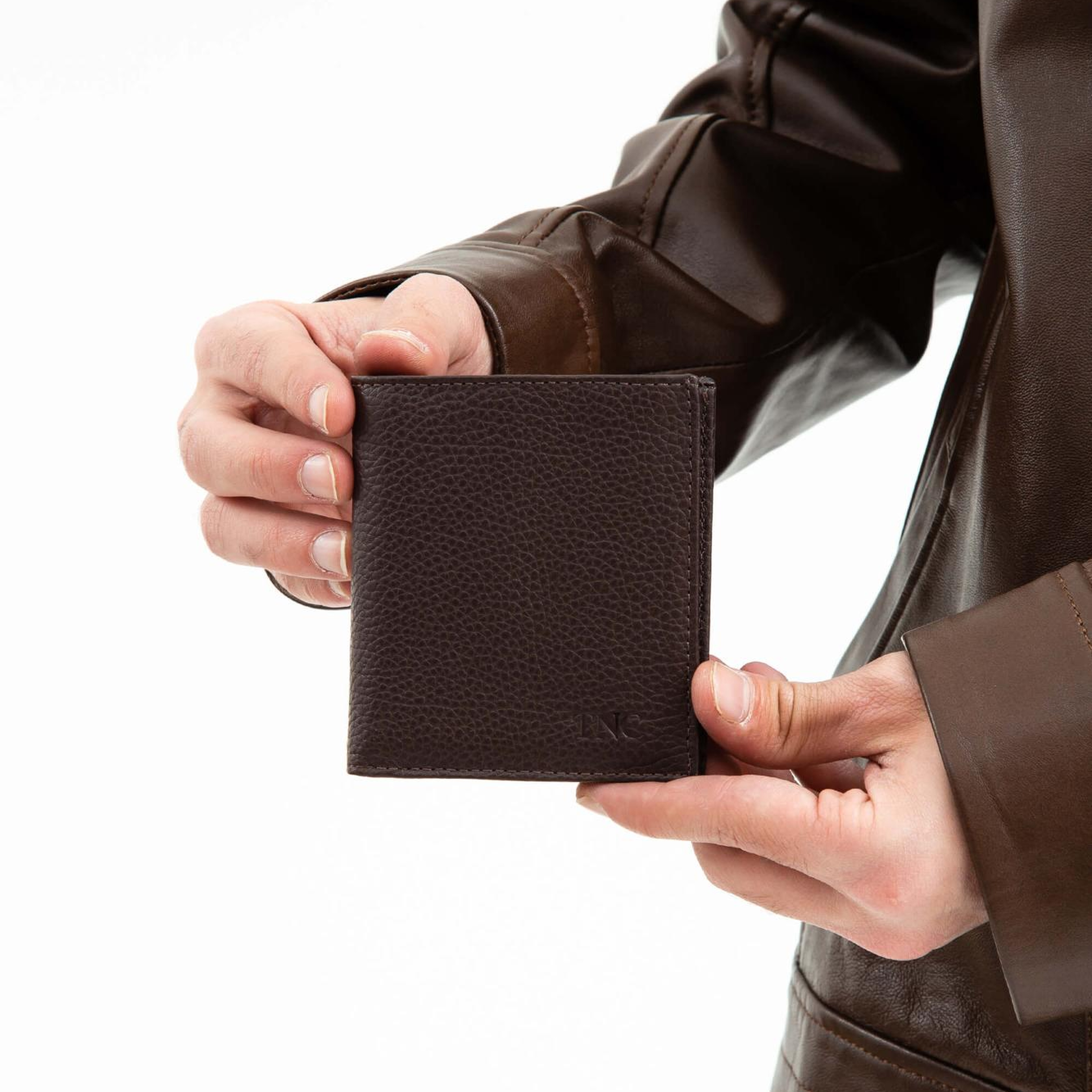 Tamer Tanca Erkek Hakiki Deri Kahverengi Togo Cüzdan Cuzdan