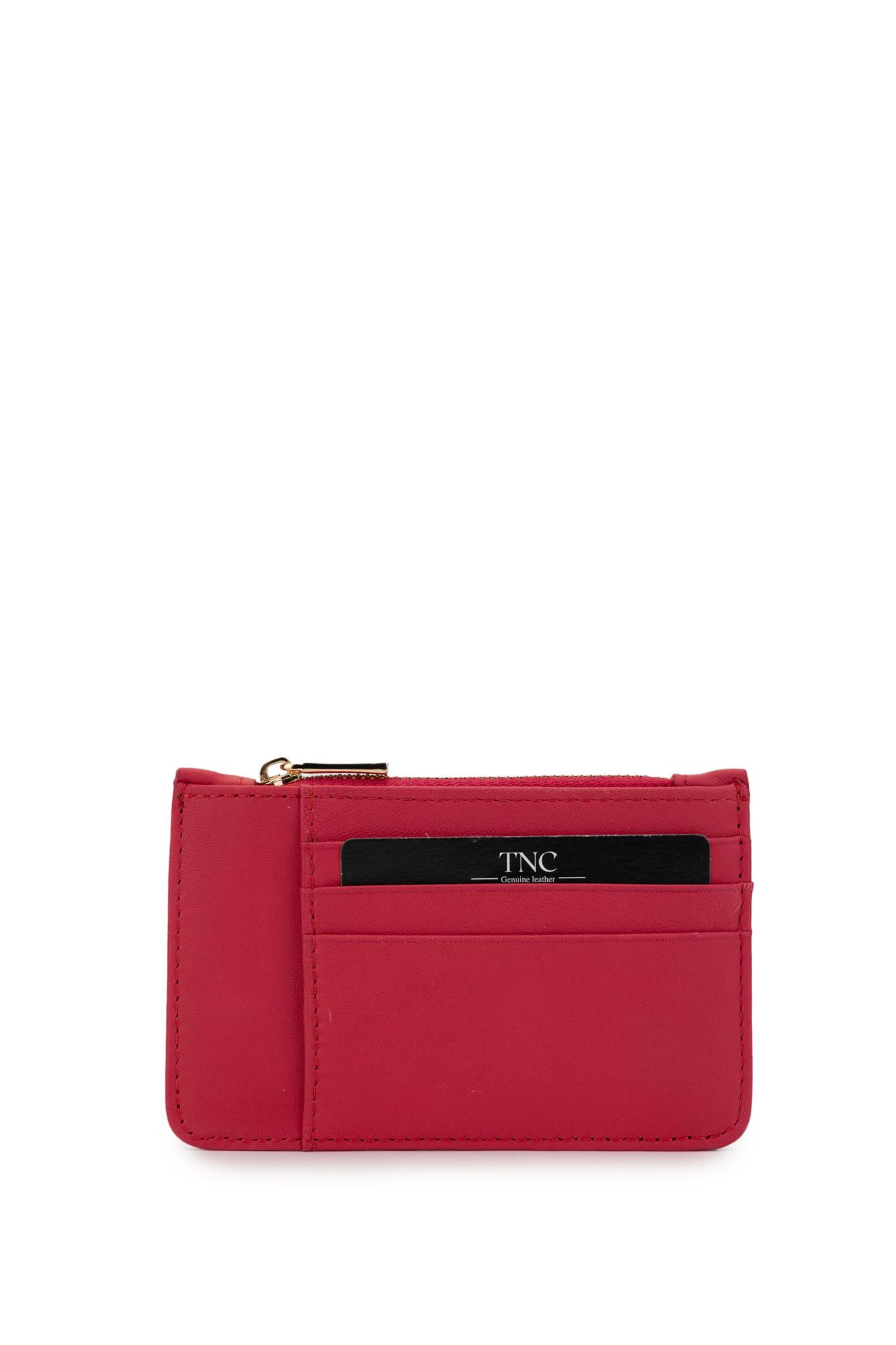 Tamer Tanca Unisex Hakiki Deri Fuşya Kartlık