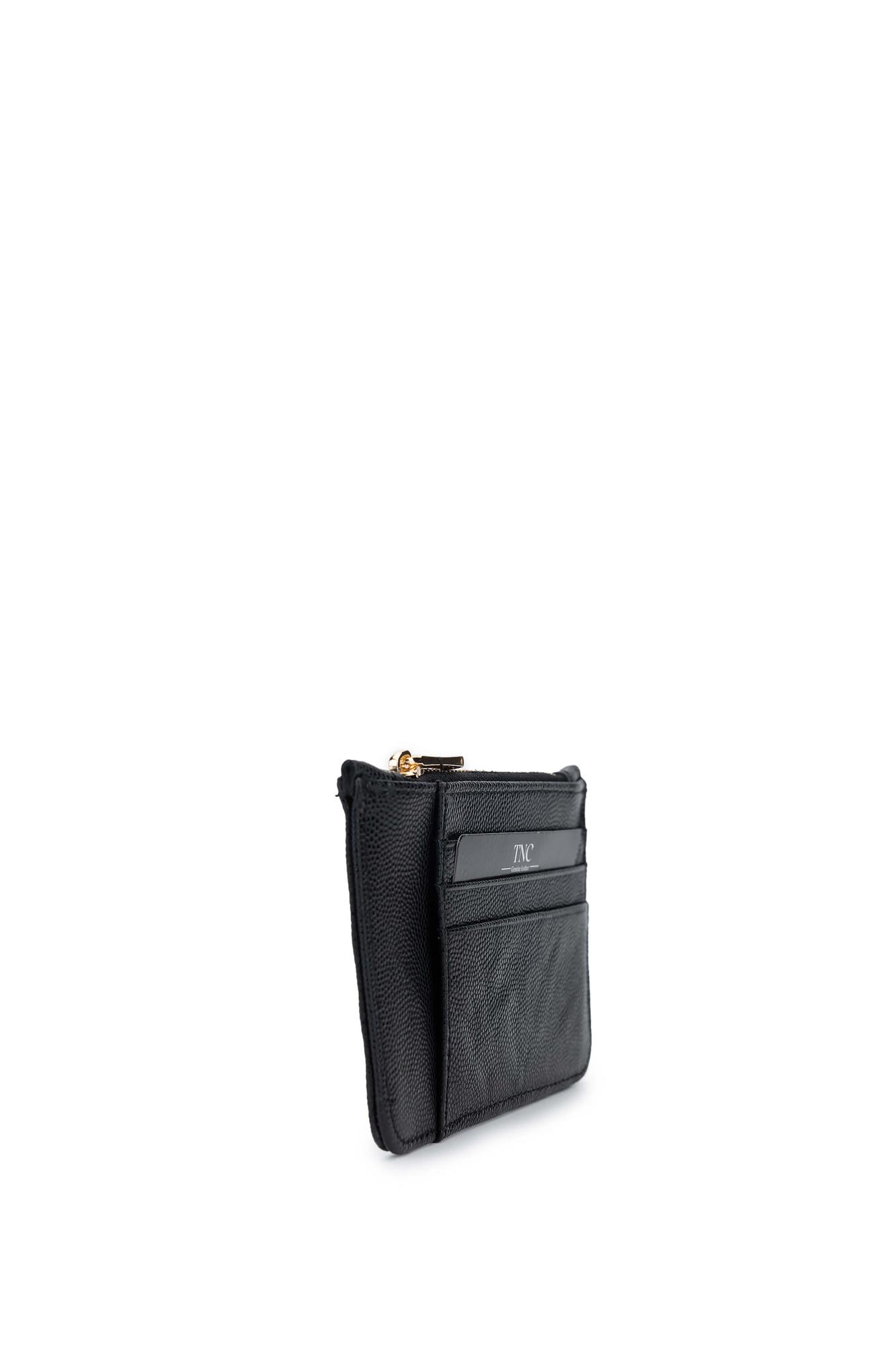 Tamer Tanca Unisex Hakiki Deri Siyah Havyar Kartlık