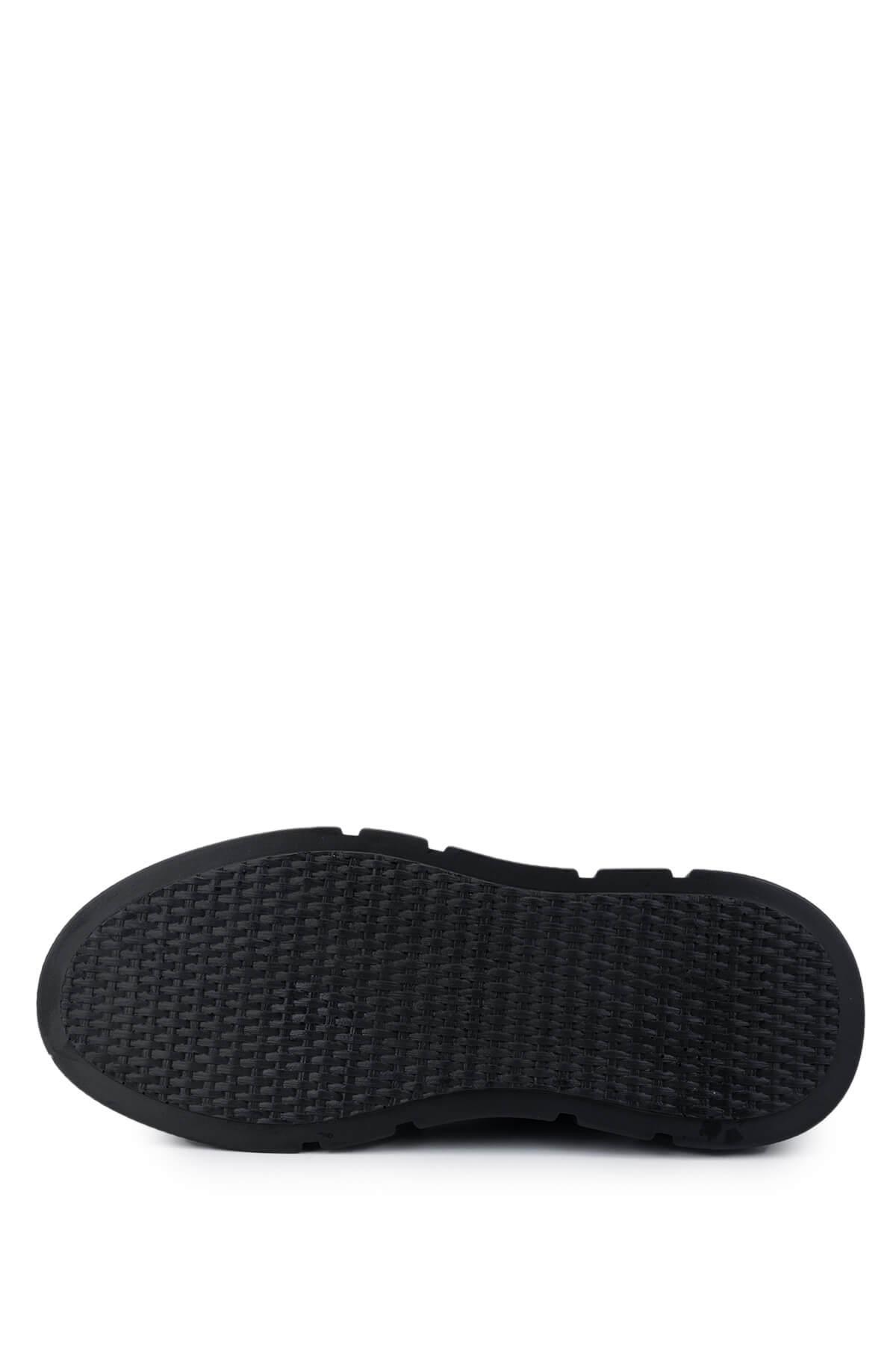 Tamer Tanca Erkek Hakiki Deri Siyah Sneakers & Spor Ayakkabı