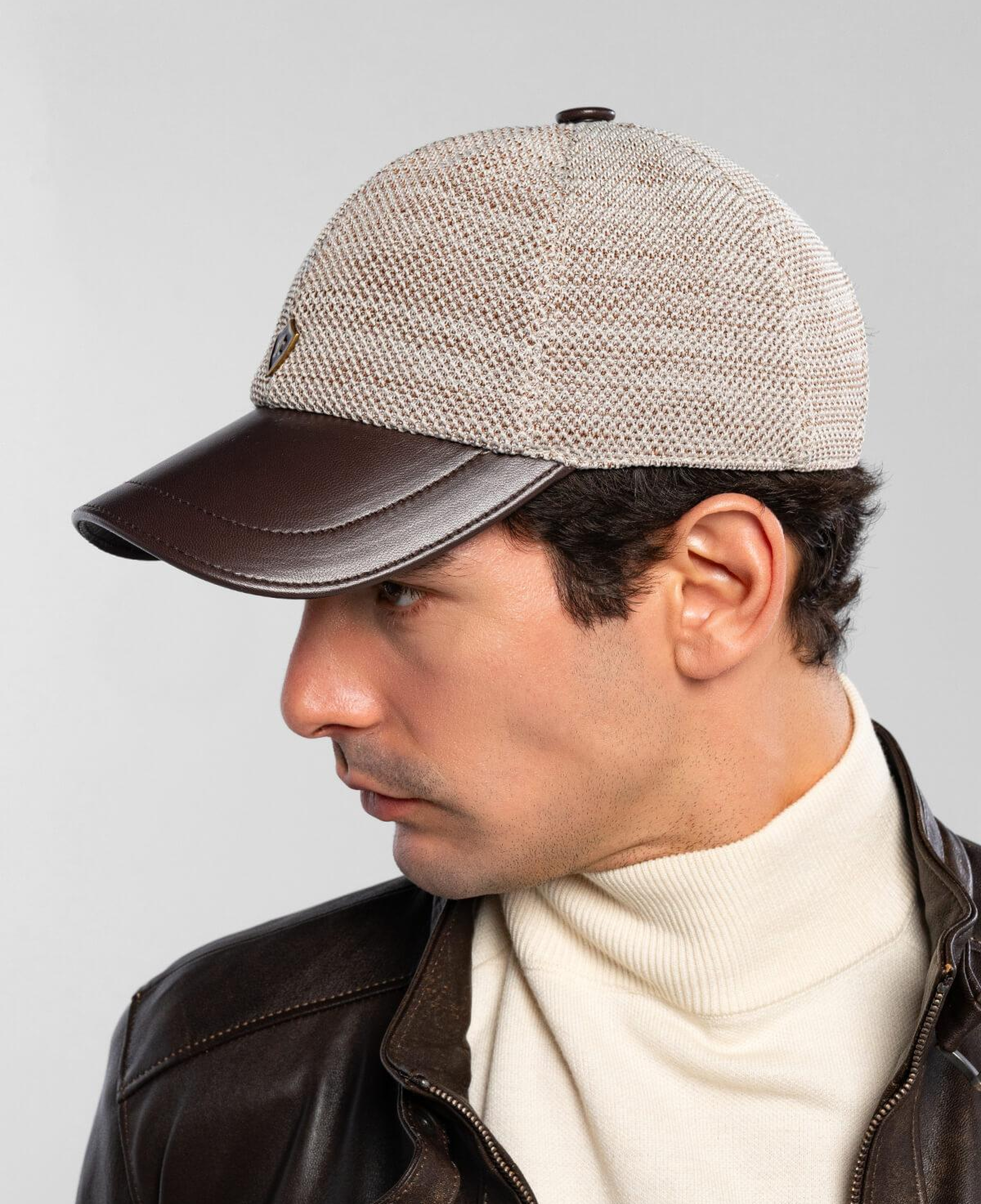 Tamer Tanca Erkek Hakiki Deri Kahverengi Şapka