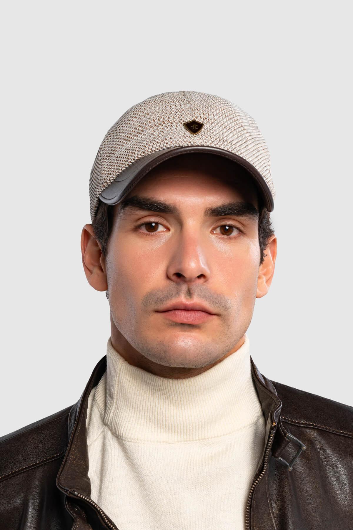 Tamer Tanca Erkek Hakiki Deri Kahverengi Şapka