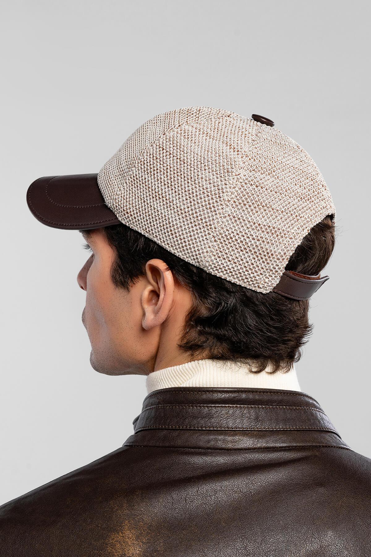 Tamer Tanca Erkek Hakiki Deri Kahverengi Şapka