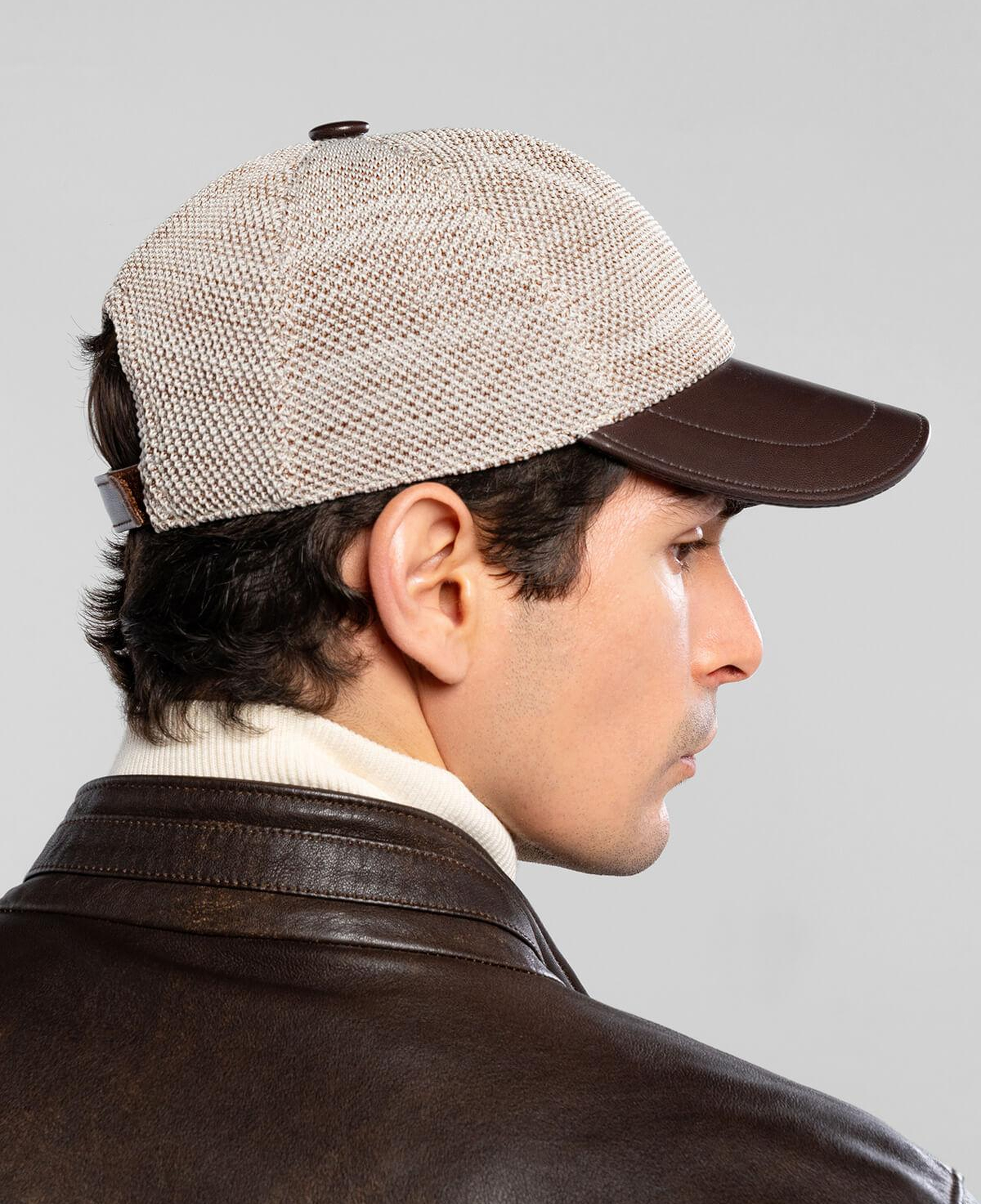 Tamer Tanca Erkek Hakiki Deri Kahverengi Şapka