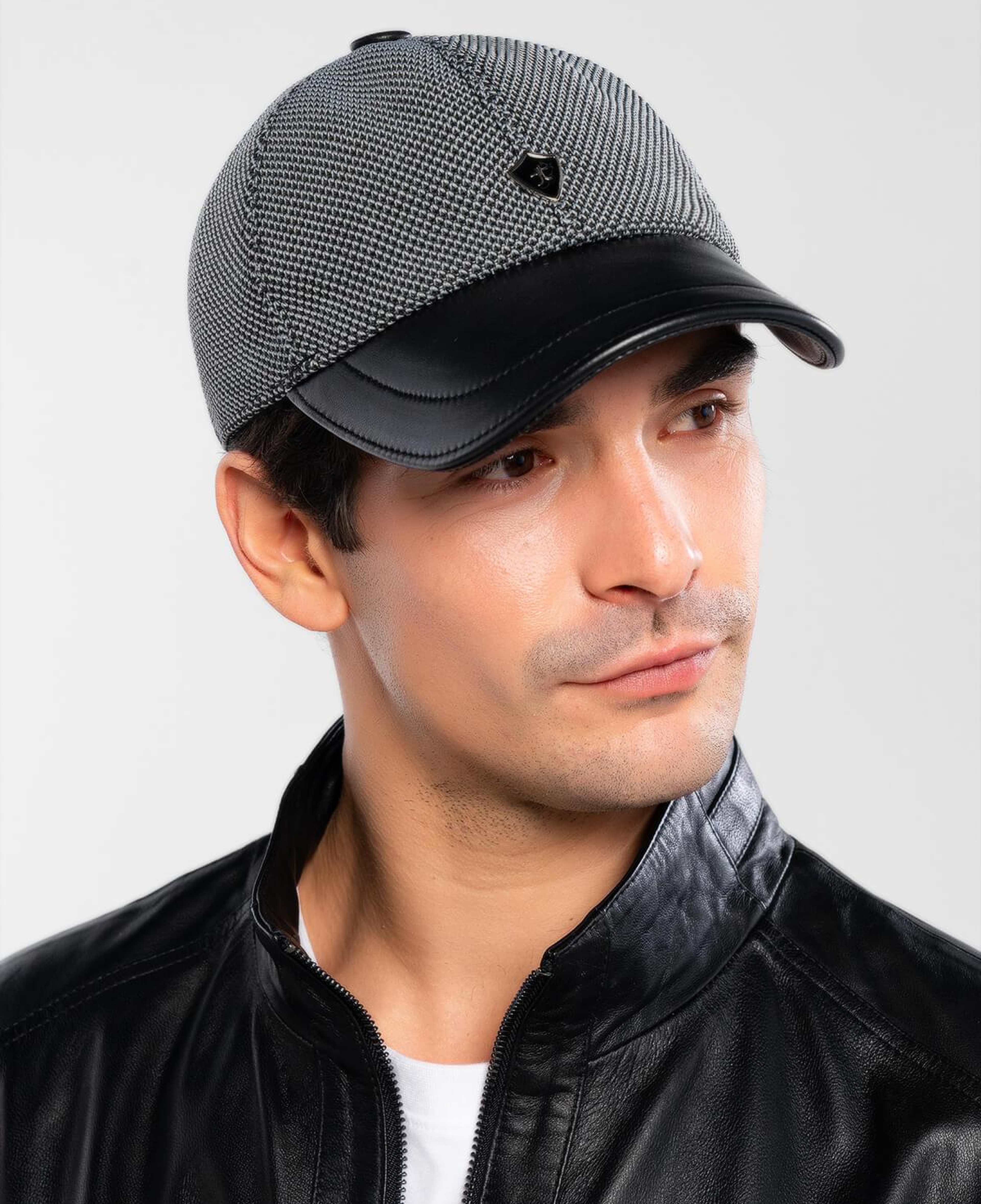 Tamer Tanca Erkek Hakiki Deri Siyah Şapka