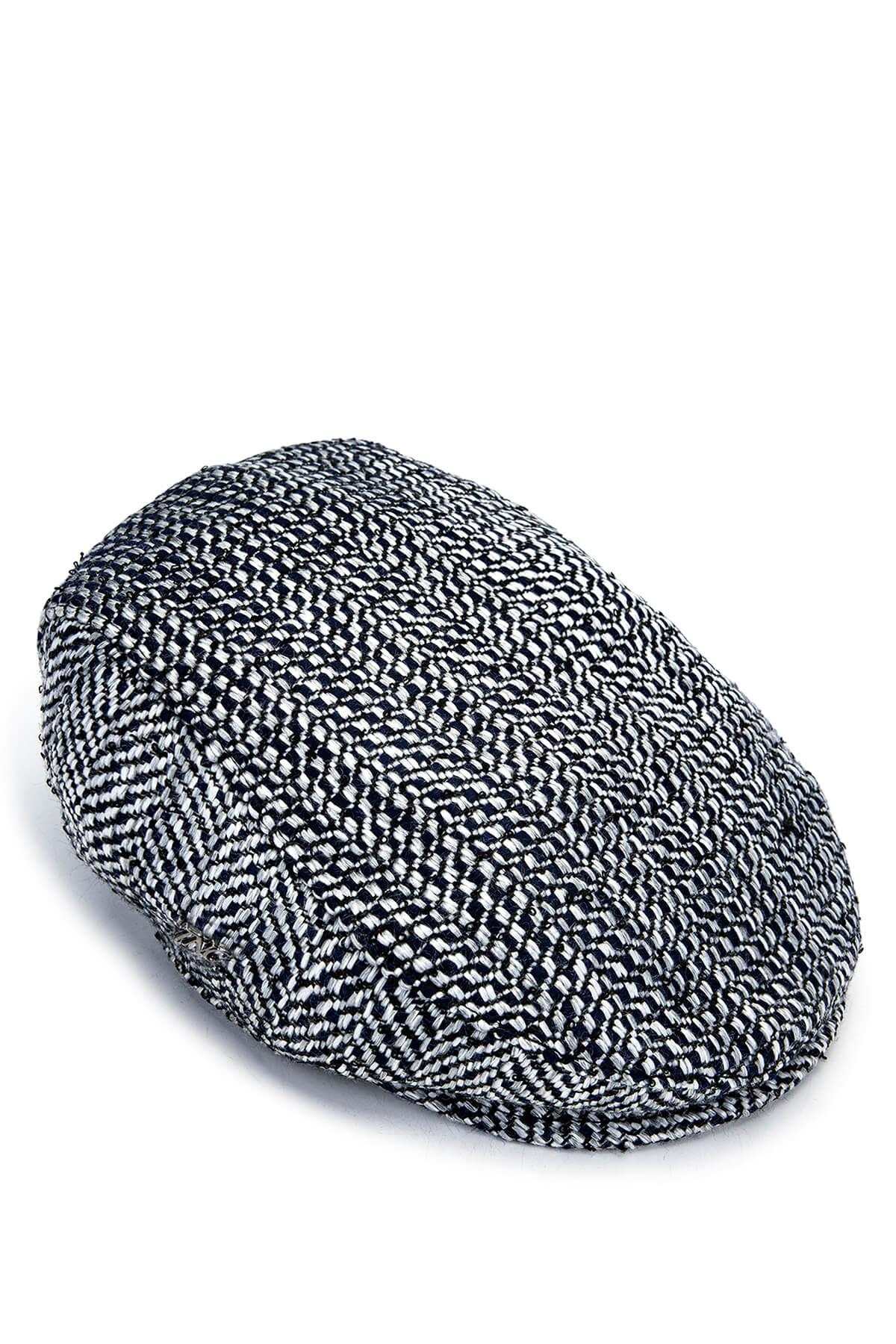 Tamer Tanca Erkek Tekstil Lacivert/Beyaz Şapka