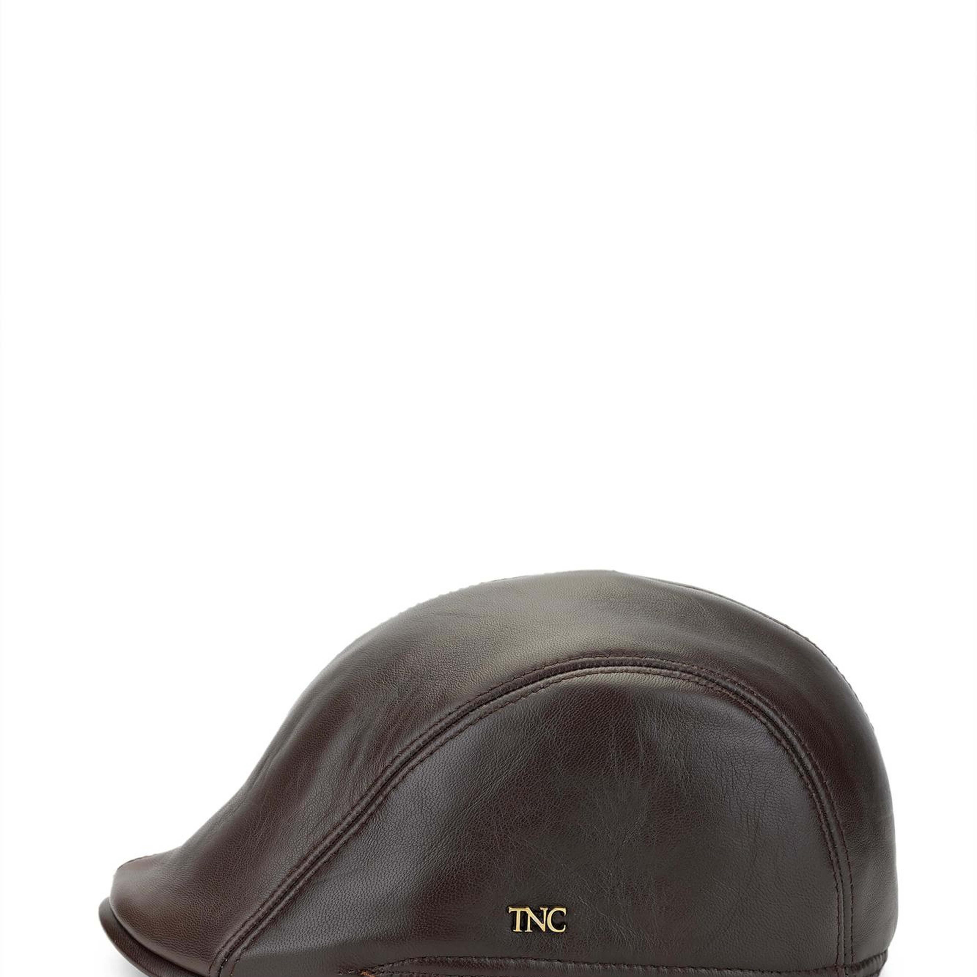 Tamer Tanca Erkek Hakiki Deri Kahverengi London Şapka