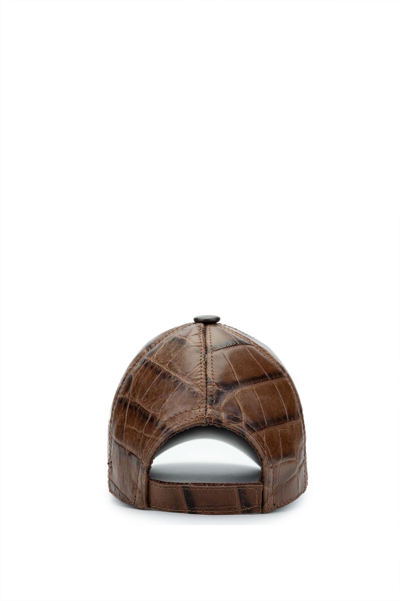 Tamer Tanca Erkek Hakiki Deri Taba Beyzbol Şapka