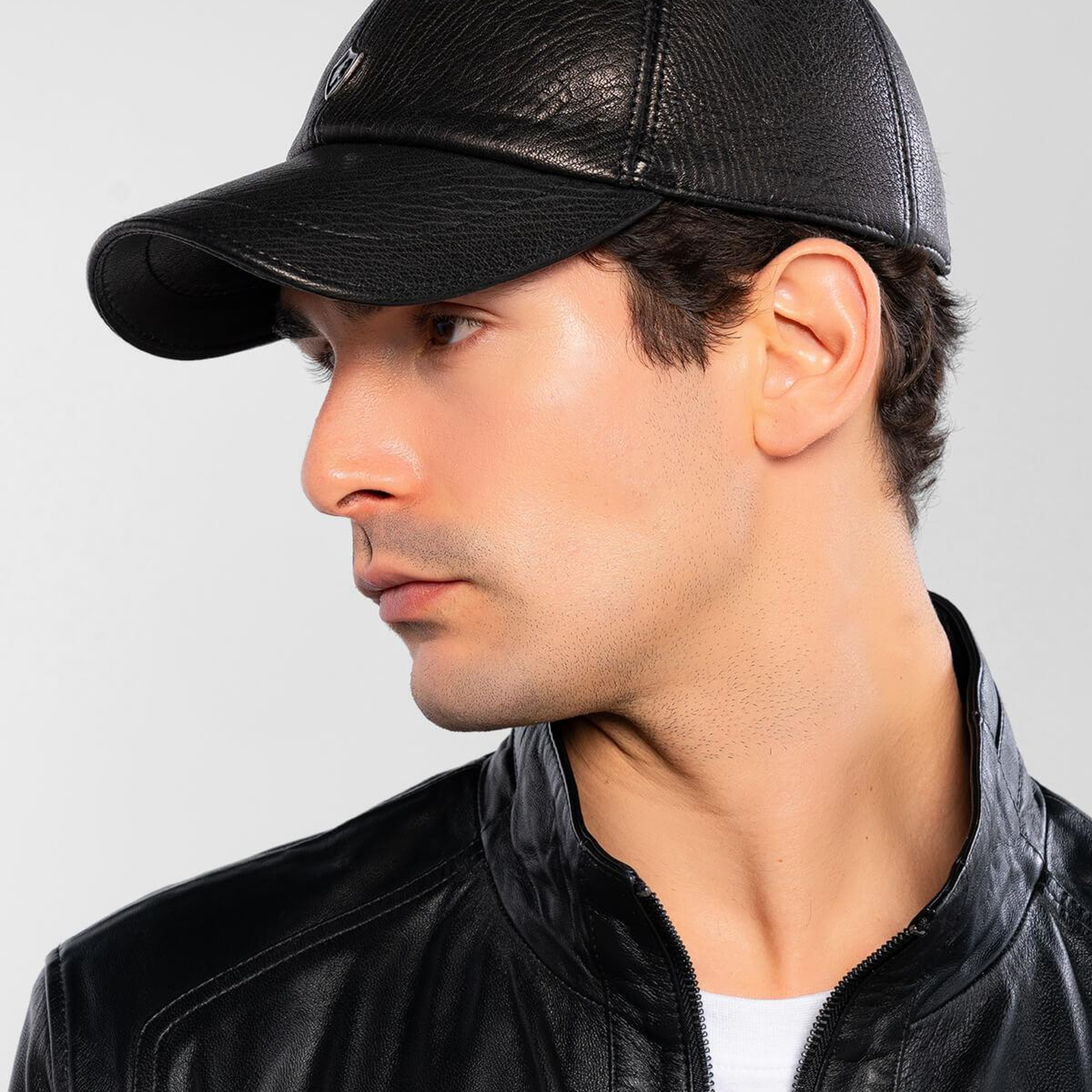 Tamer Tanca Erkek Hakiki Deri Siyah Şapka