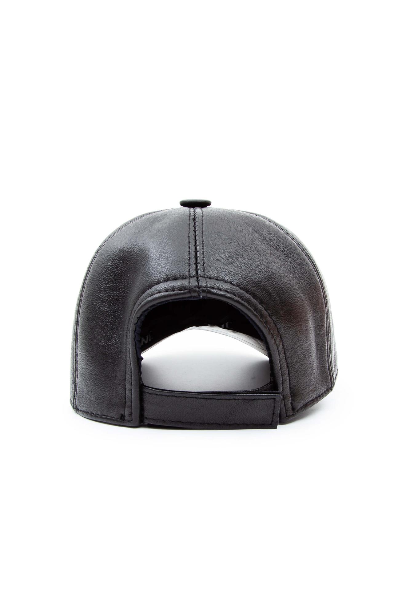 Tamer Tanca Unisex Vegan Siyah Deri Şapka