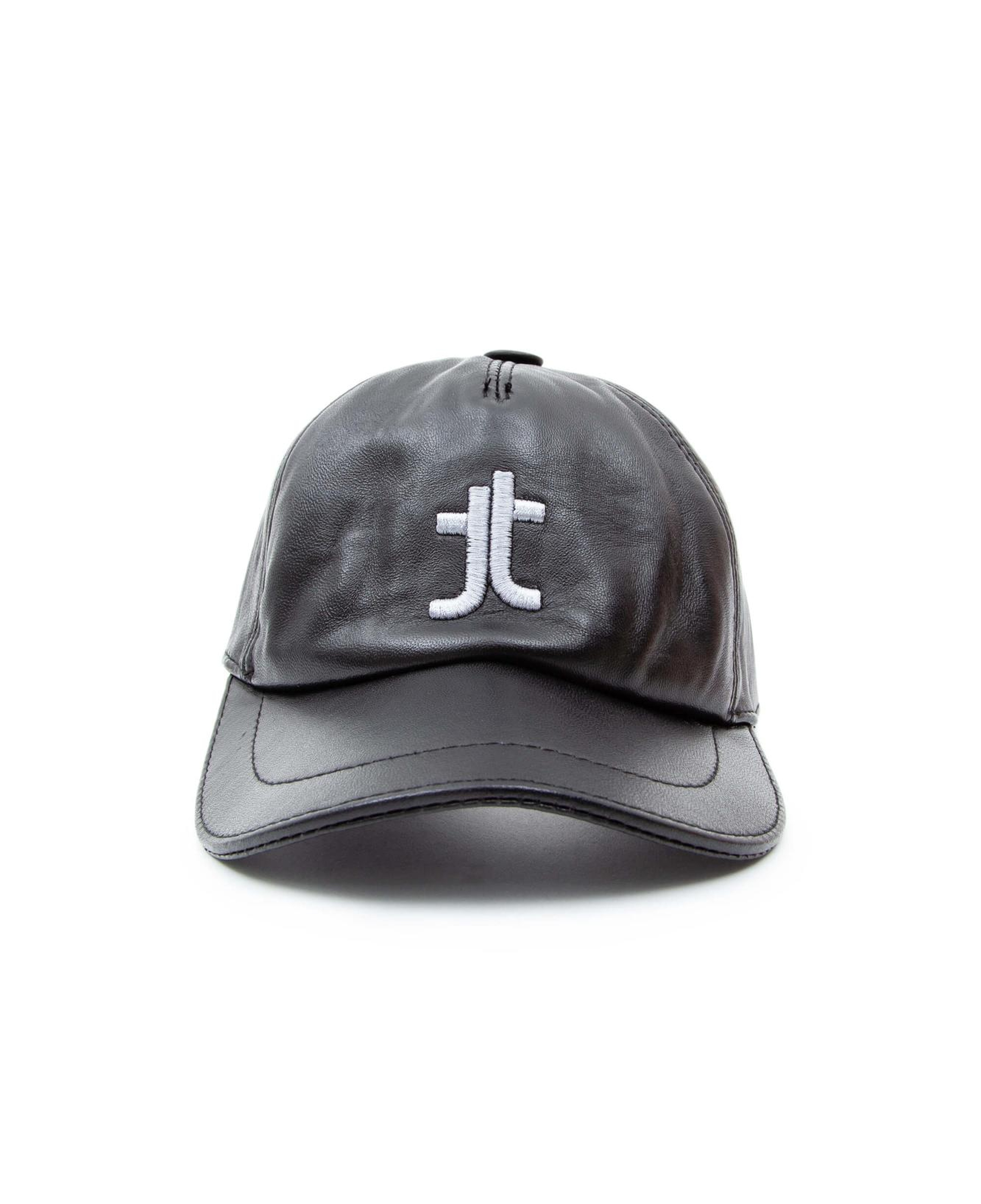 Tamer Tanca Unisex Vegan Siyah Deri Şapka