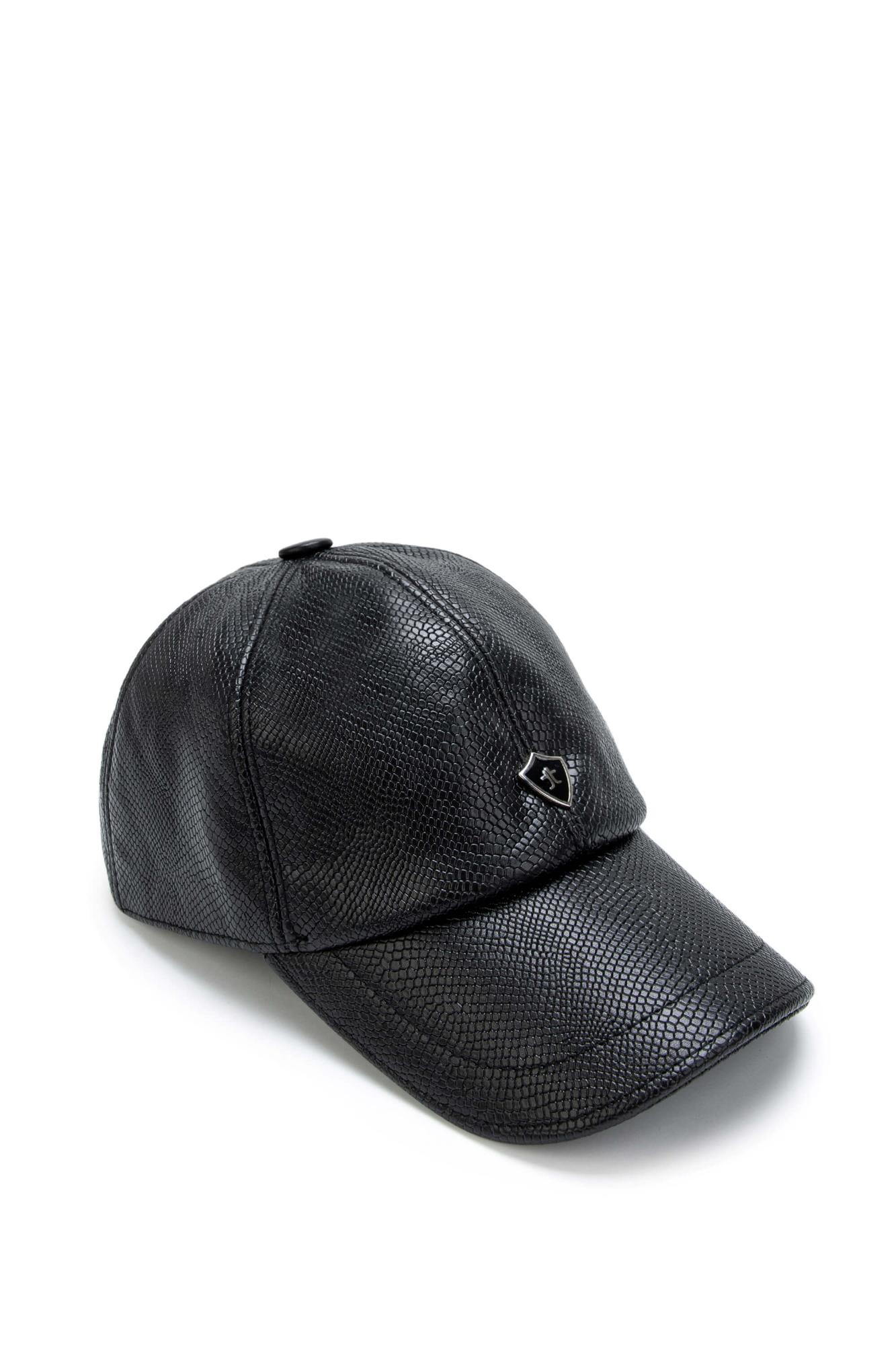 Tamer Tanca Erkek Vegan Siyah Baskı Şapka