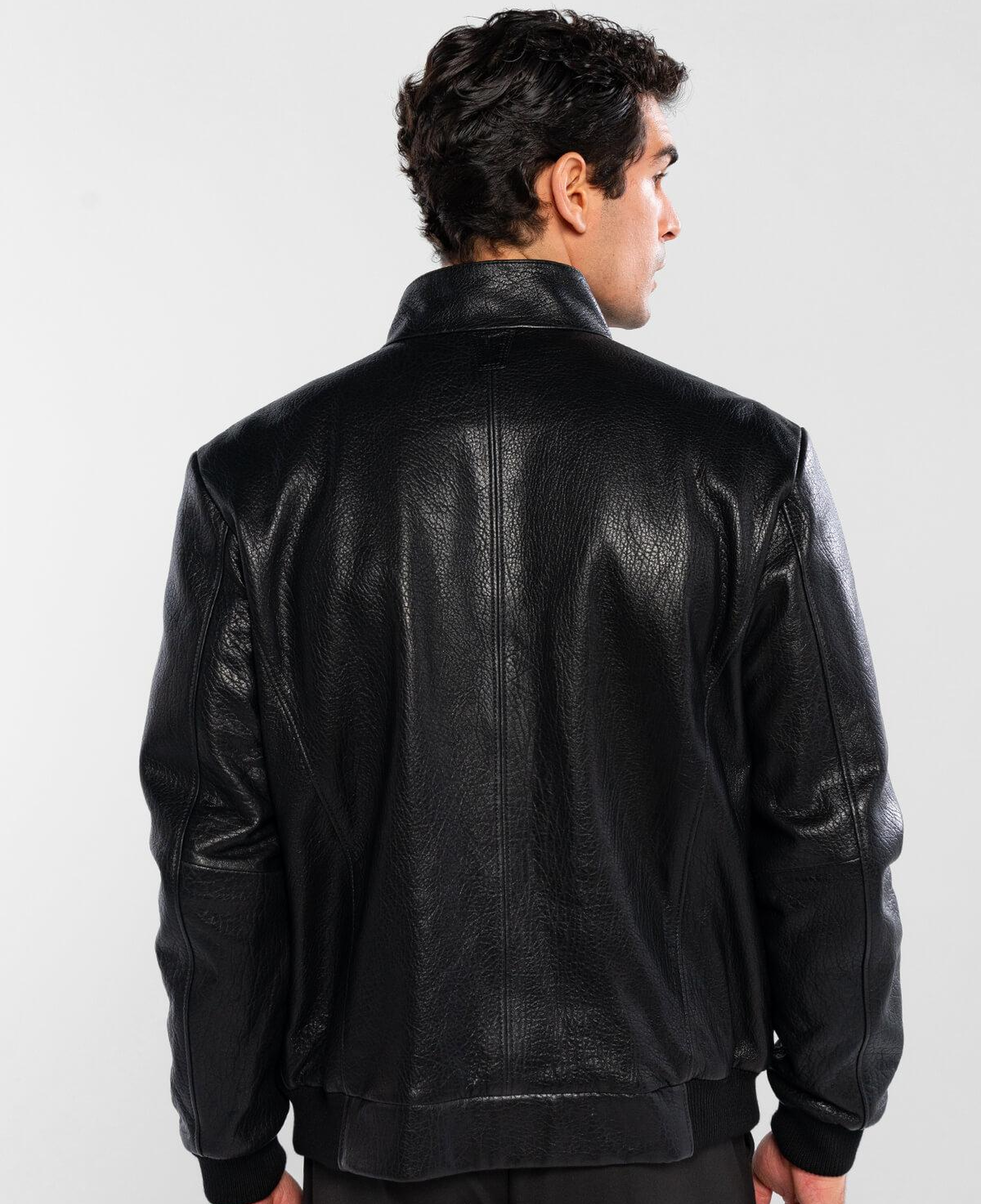 Tamer Tanca Erkek Hakiki Deri Siyah Jumbo Deri Mont