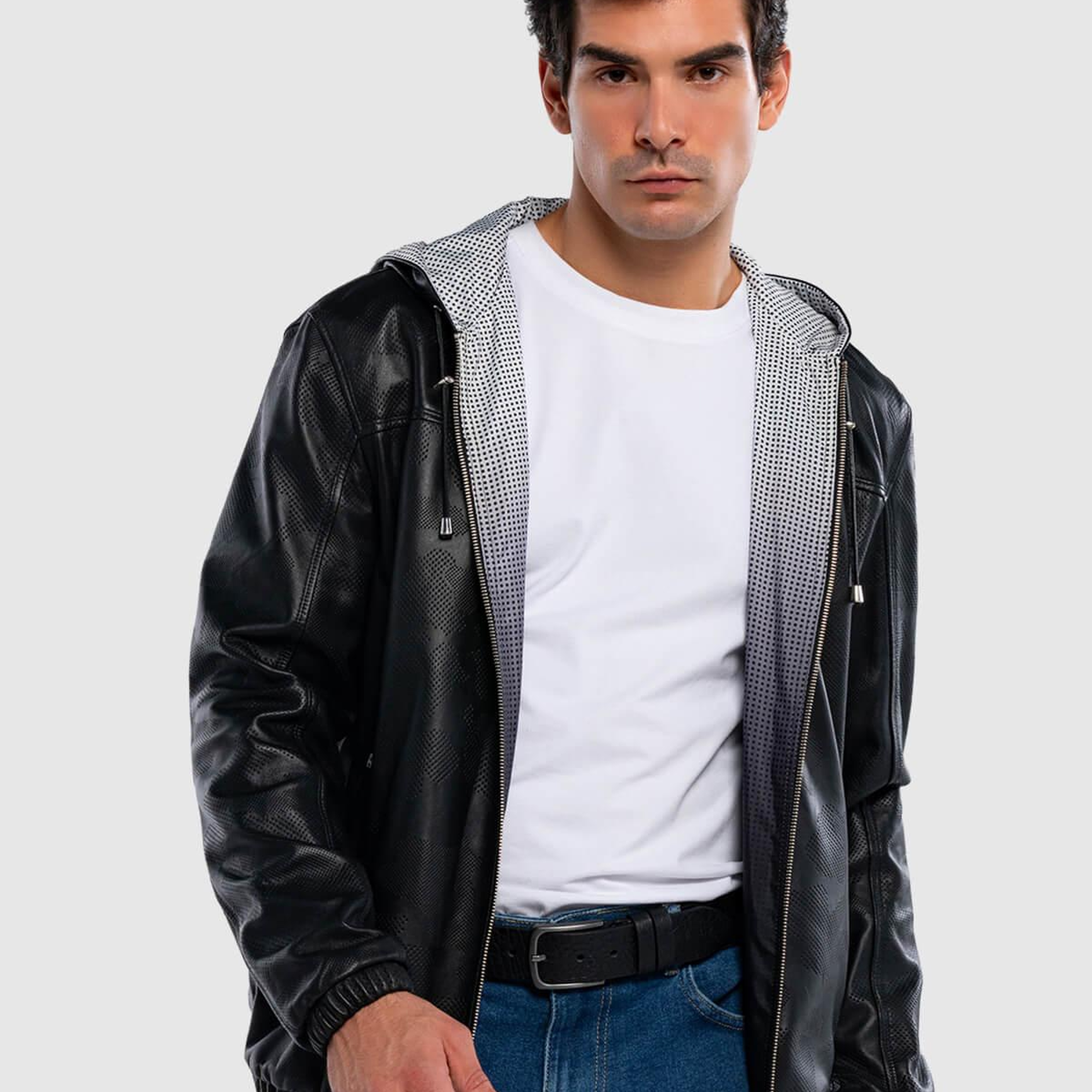 Tamer Tanca Erkek Hakiki Deri Siyah Deri Mont