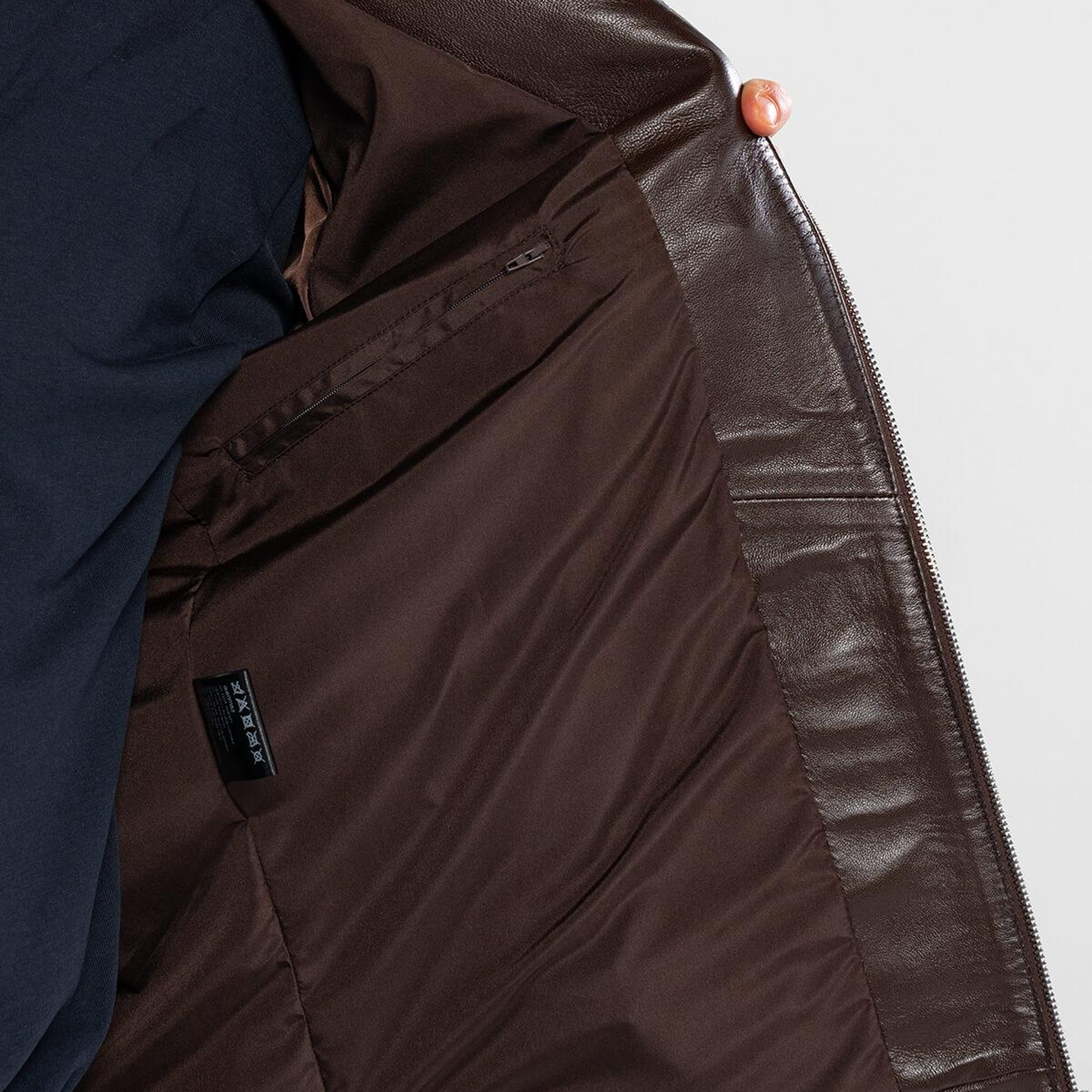 Tamer Tanca Erkek Hakiki Deri Kahverengi Deri Mont